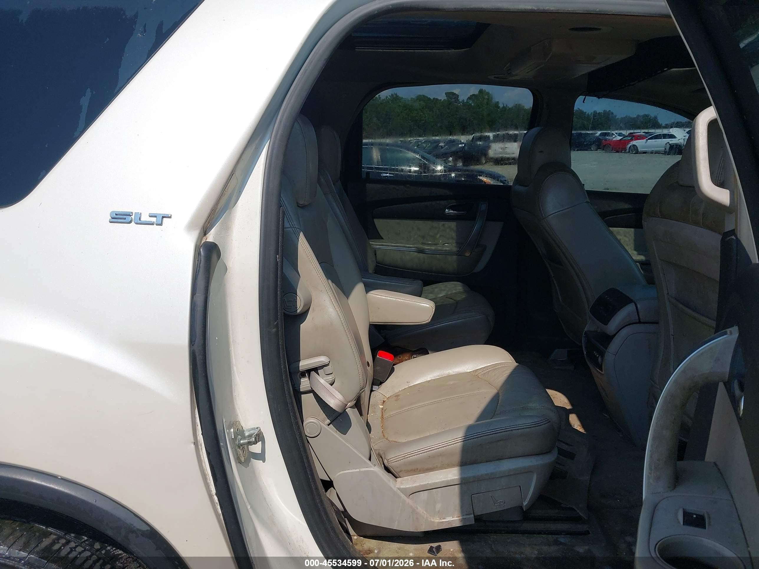 2008 Gmc Acadia Slt-2 White vin: 1GKEV33798J114896