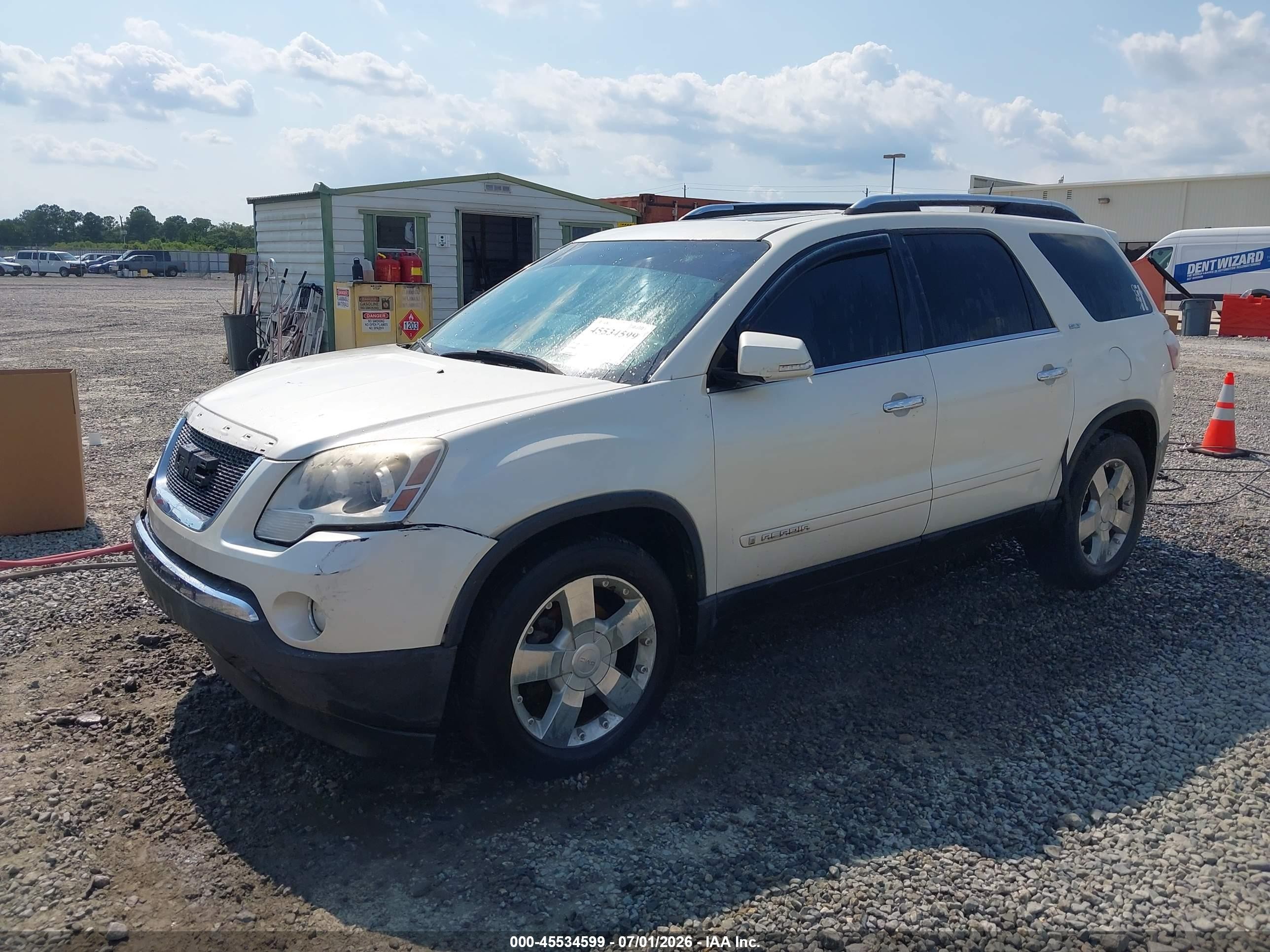 2008 Gmc Acadia Slt-2 White vin: 1GKEV33798J114896