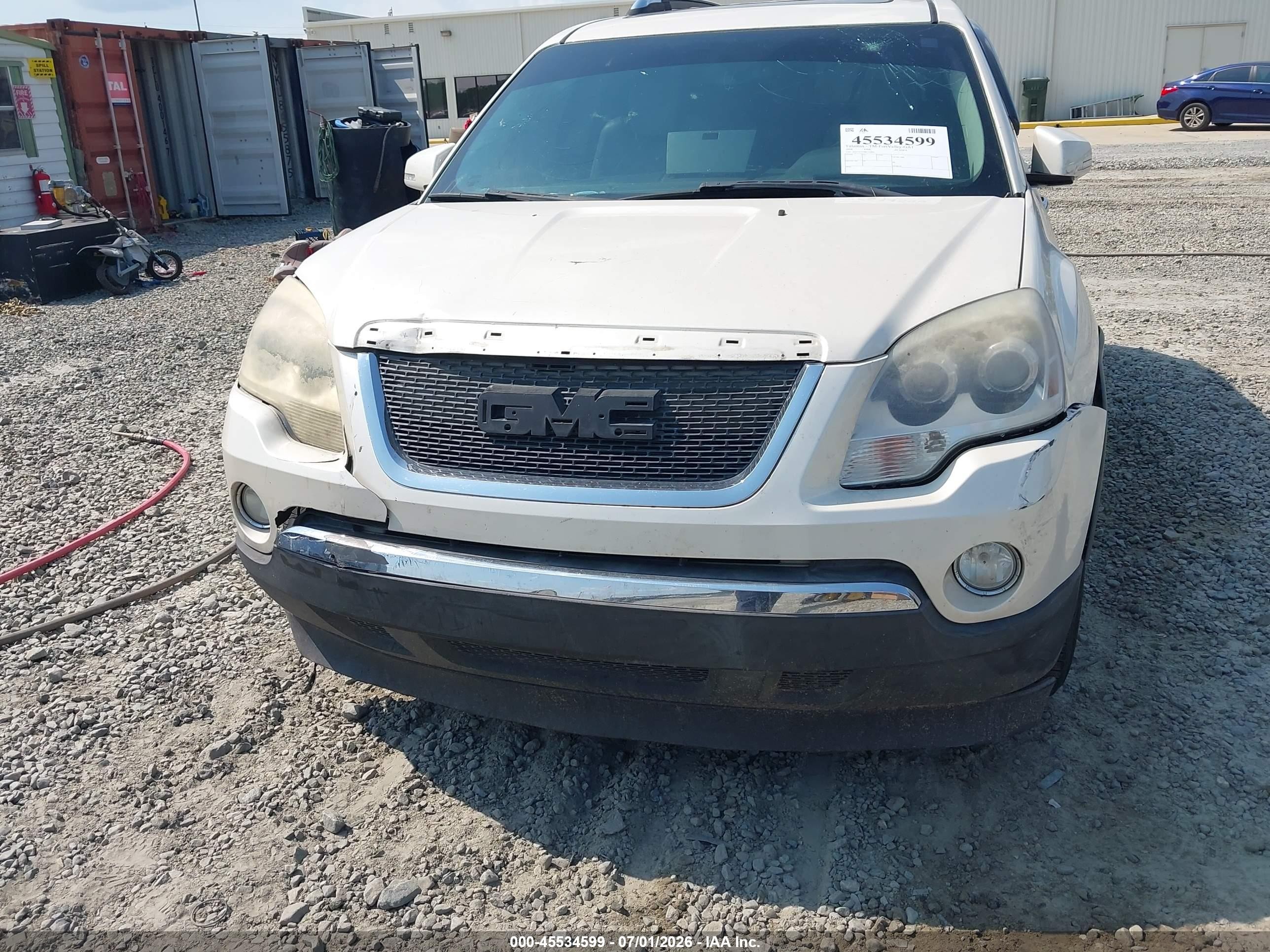 2008 Gmc Acadia Slt-2 White vin: 1GKEV33798J114896