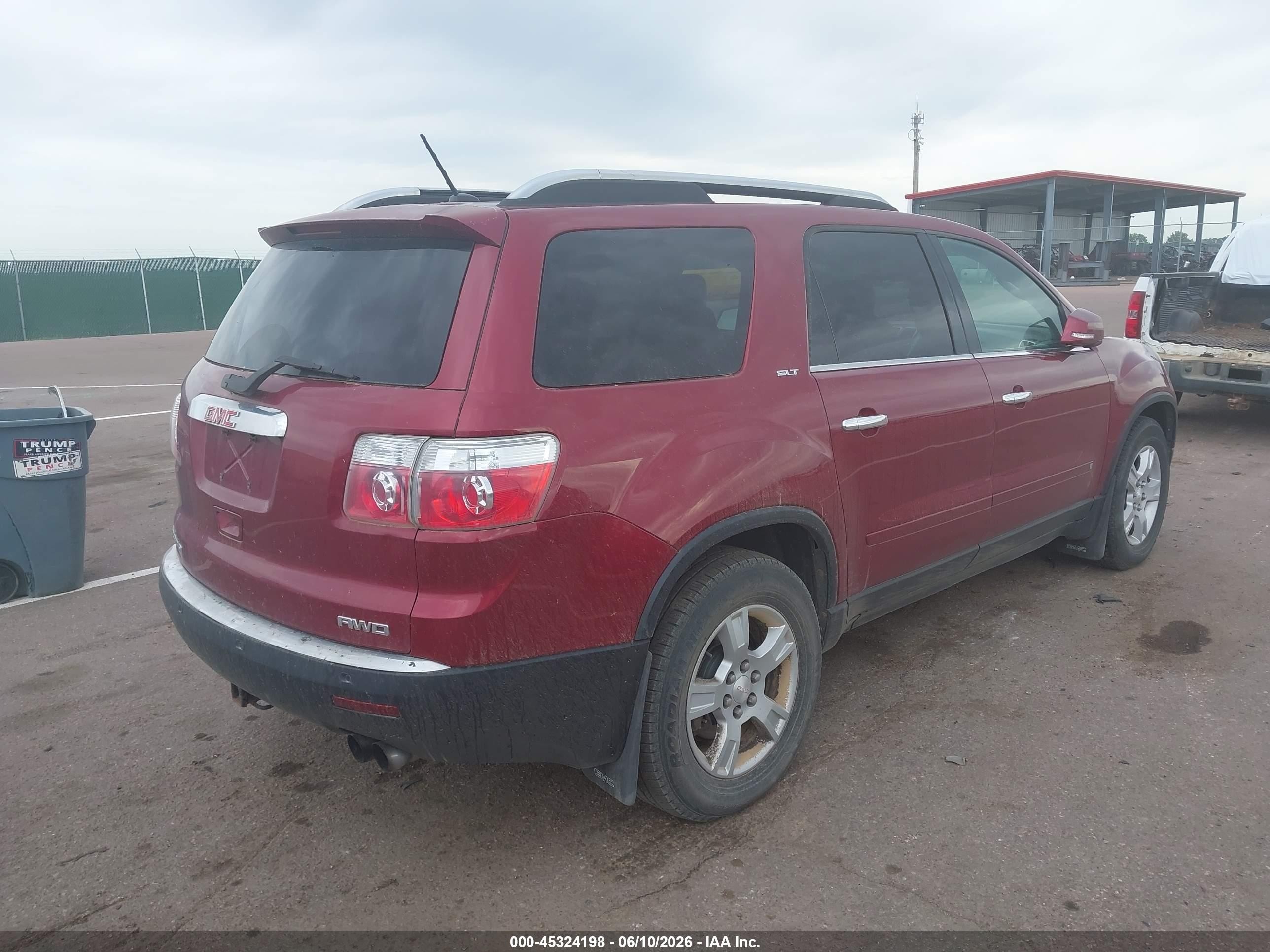 2009 Gmc Acadia Slt-2 Red vin: 1GKEV33D09J149365