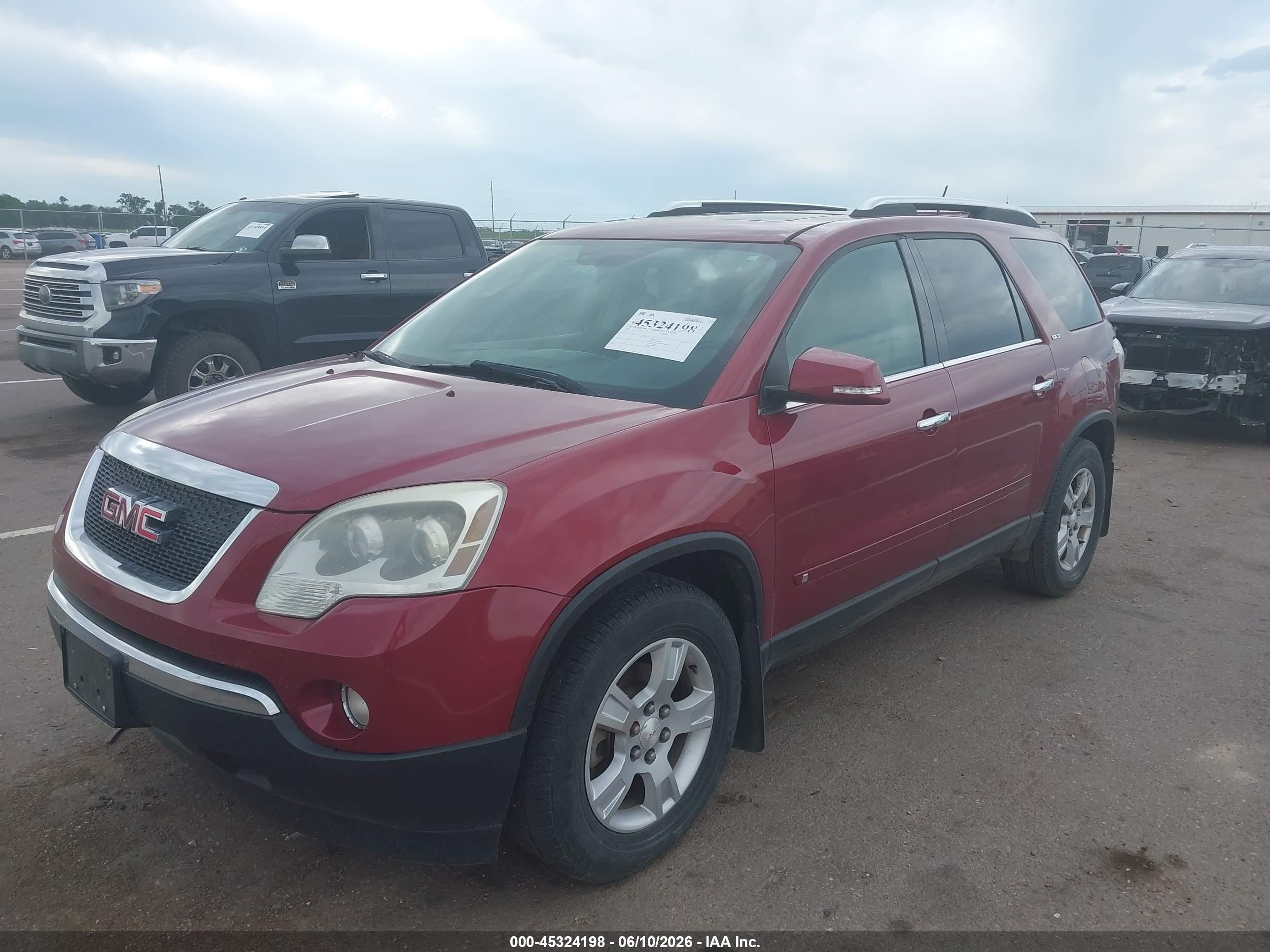 2009 Gmc Acadia Slt-2 Red vin: 1GKEV33D09J149365