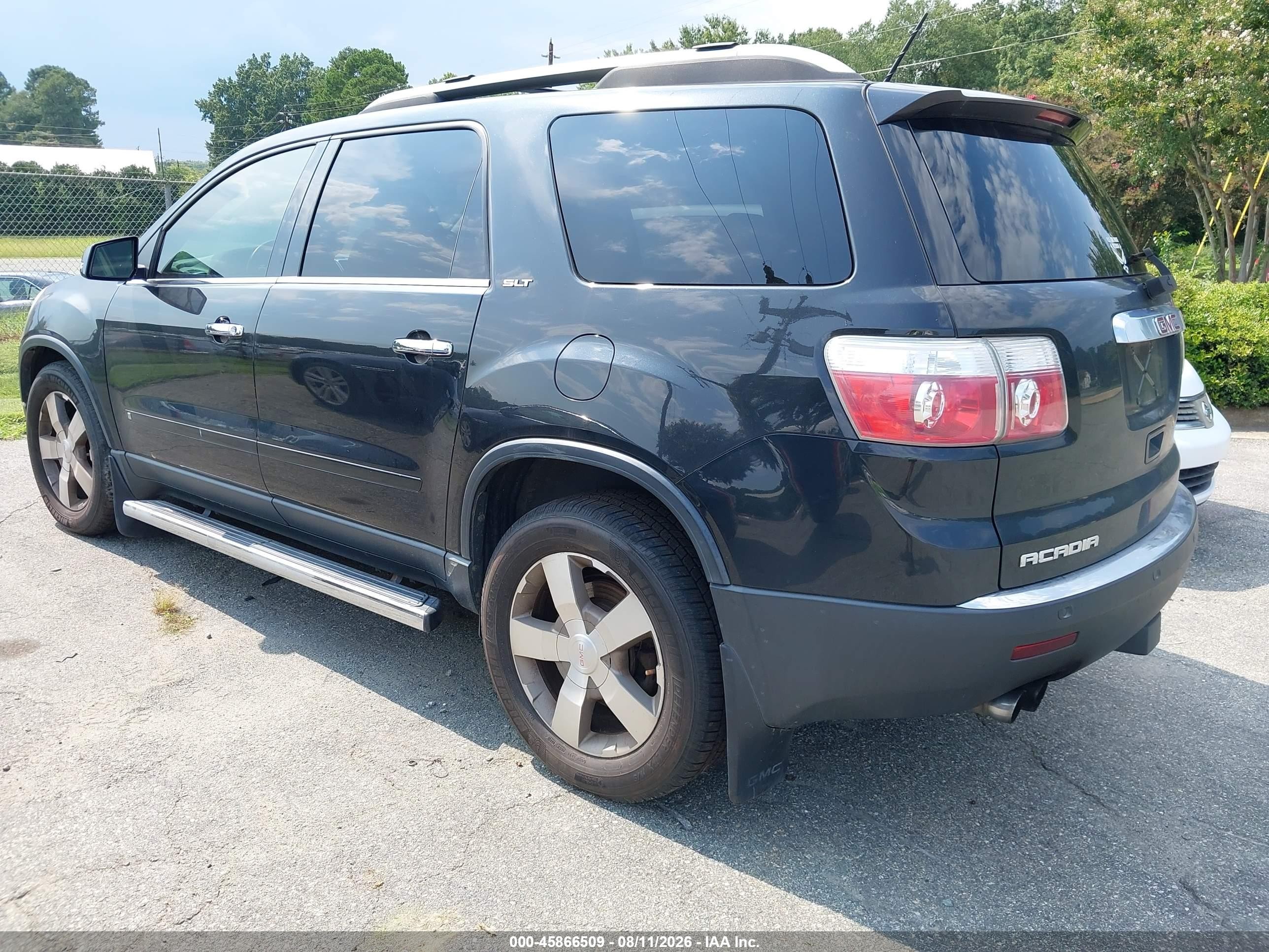 2009 Gmc Acadia Slt2 Black vin: 1GKEV33D19J120103