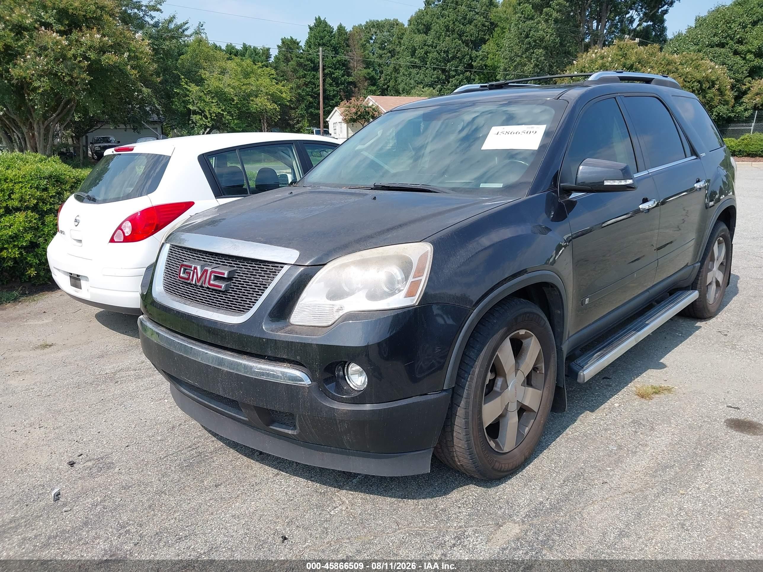 2009 Gmc Acadia Slt2 Black vin: 1GKEV33D19J120103