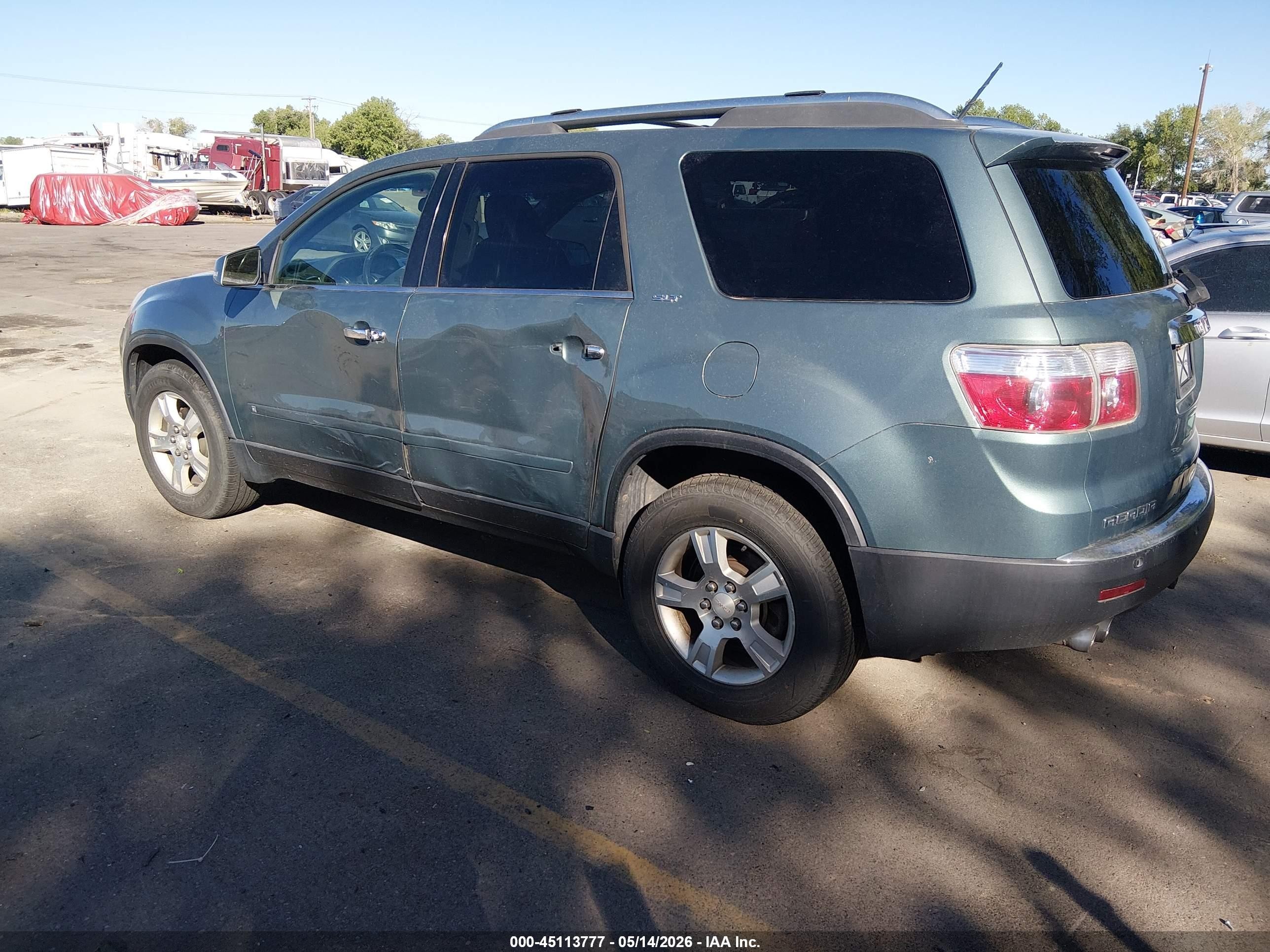 2009 Gmc Acadia Slt-2 Green vin: 1GKEV33D99J102478