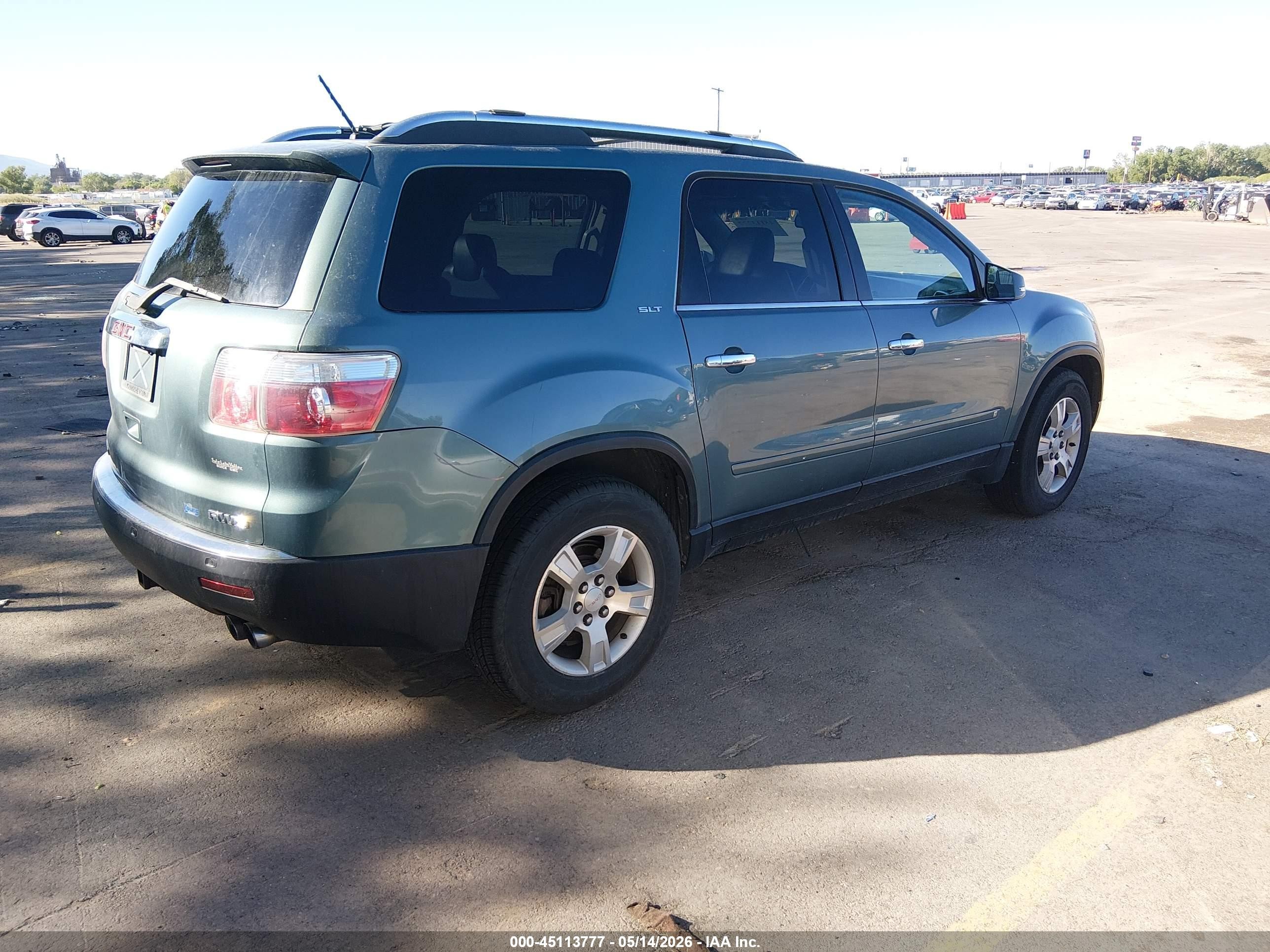 2009 Gmc Acadia Slt-2 Green vin: 1GKEV33D99J102478