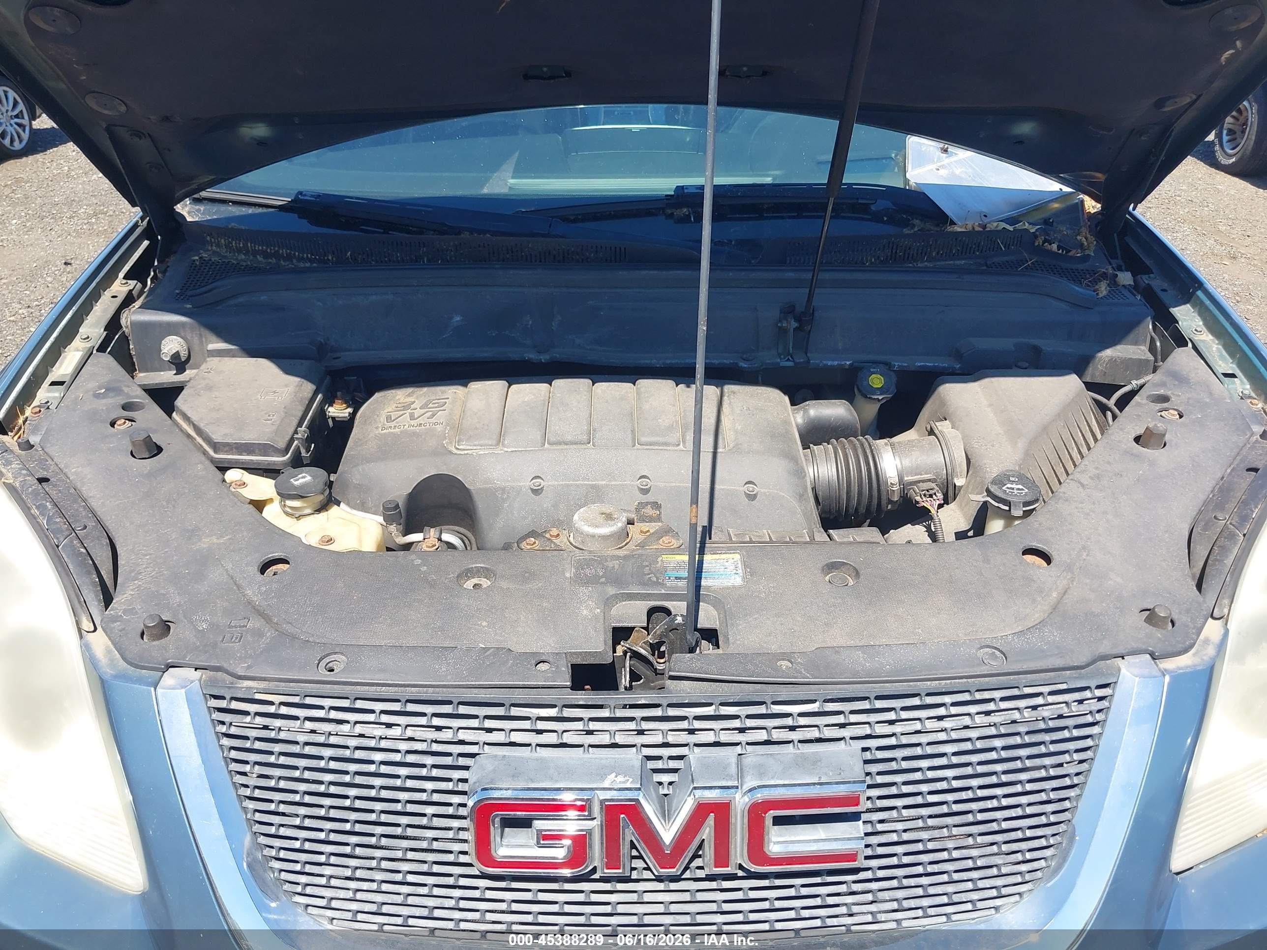 2009 Gmc Acadia Slt-2 Light Blue vin: 1GKEV33D99J135884