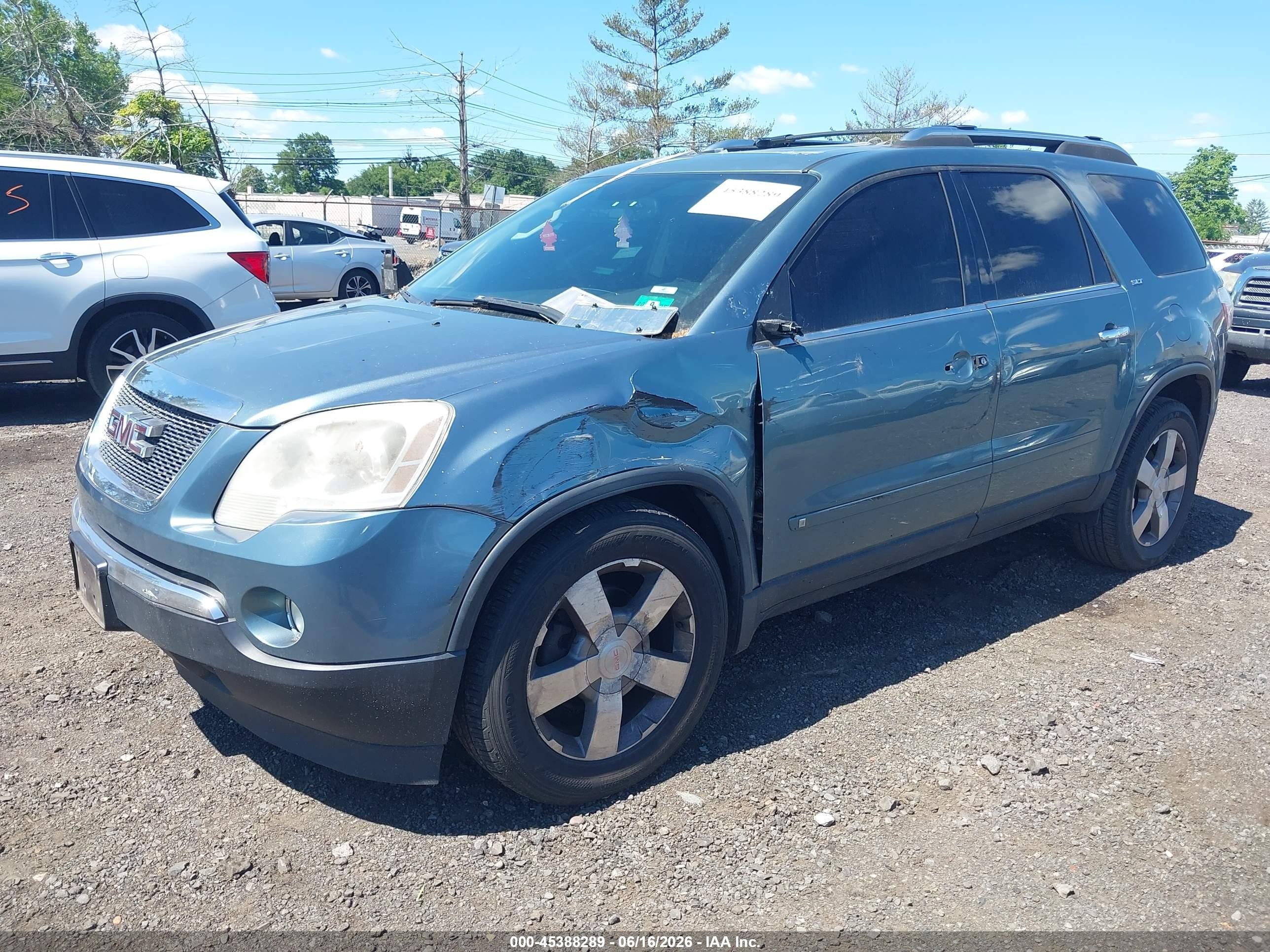 2009 Gmc Acadia Slt-2 Light Blue vin: 1GKEV33D99J135884