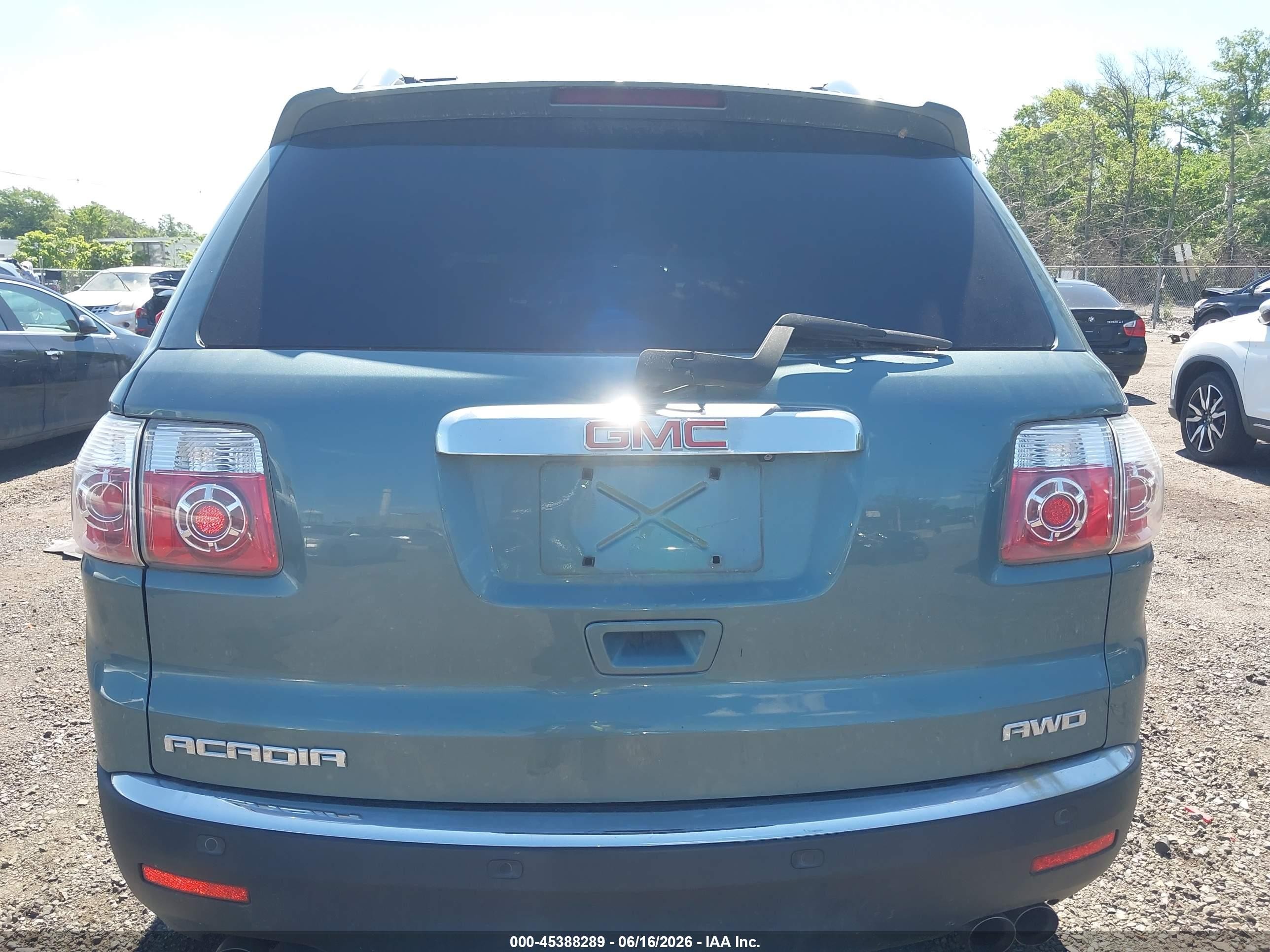 2009 Gmc Acadia Slt-2 Light Blue vin: 1GKEV33D99J135884
