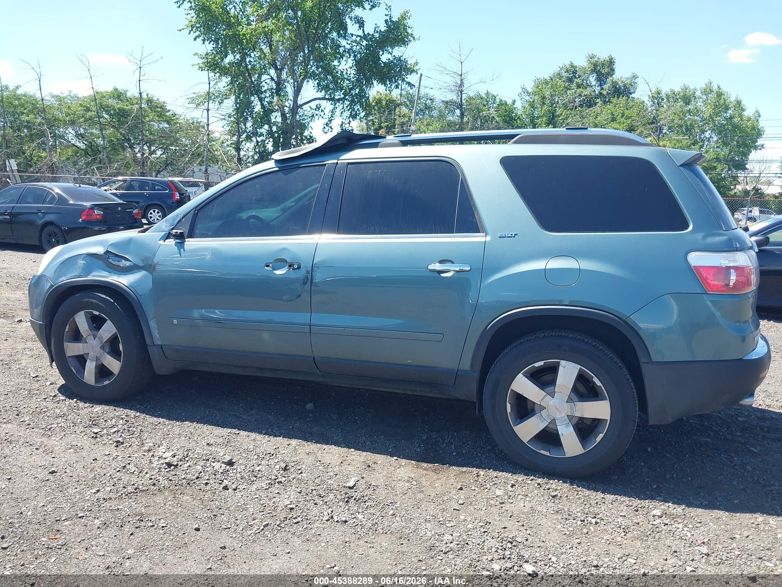 2009 Gmc Acadia Slt-2 Light Blue vin: 1GKEV33D99J135884