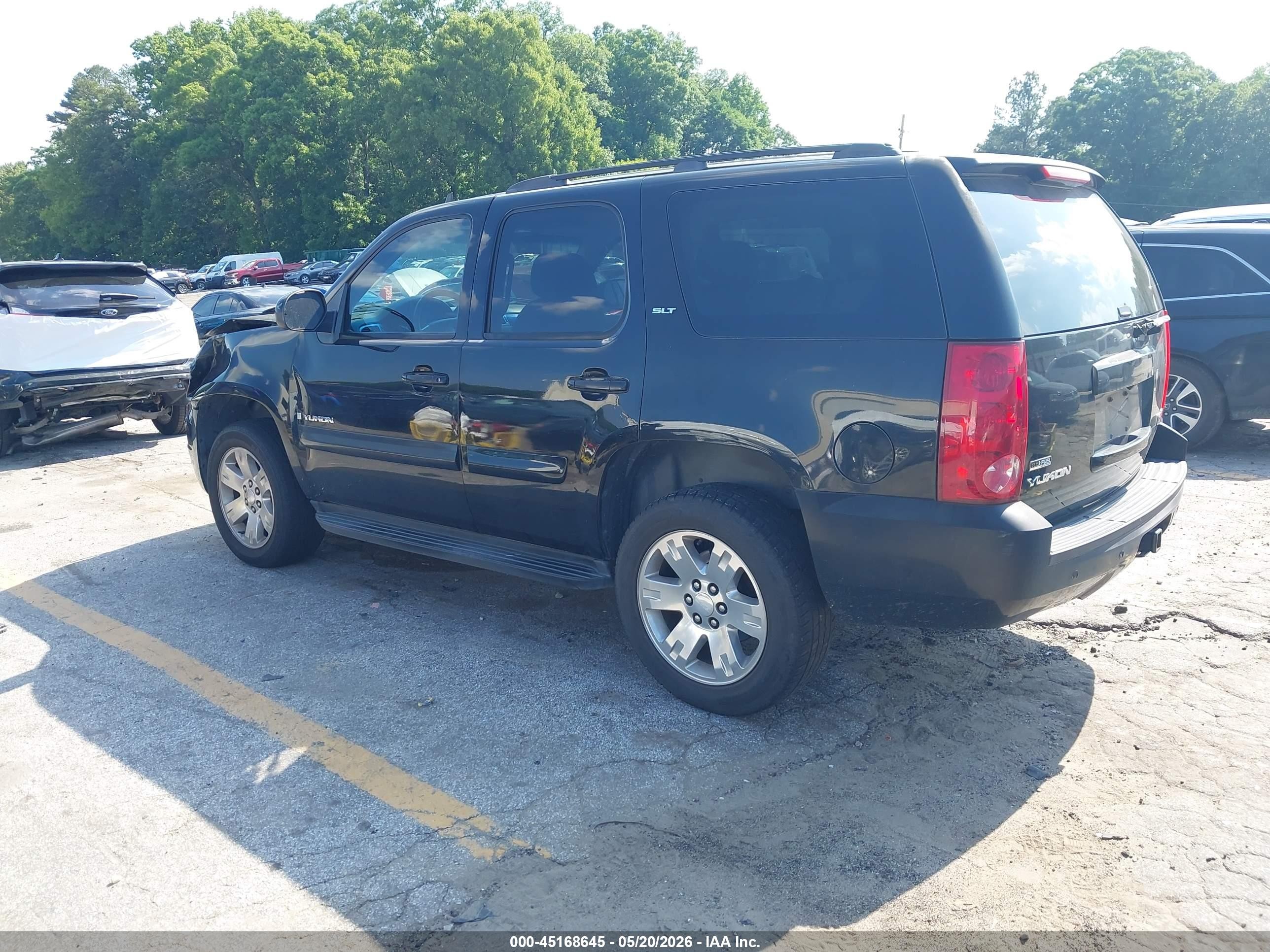 2007 Gmc Yukon Slt Black vin: 1GKFC13027R344846