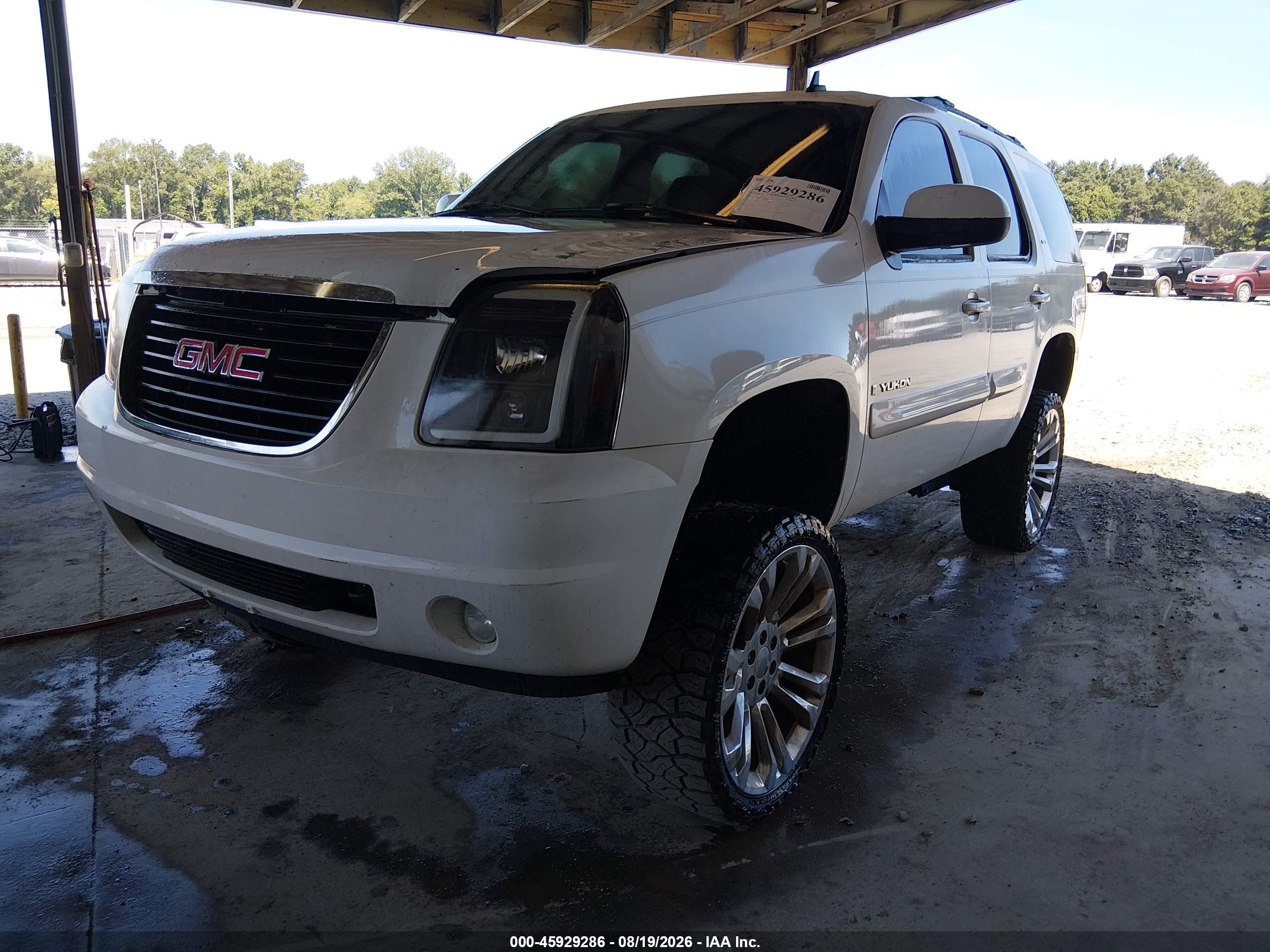 2007 Gmc Yukon Slt White vin: 1GKFC13067J384295
