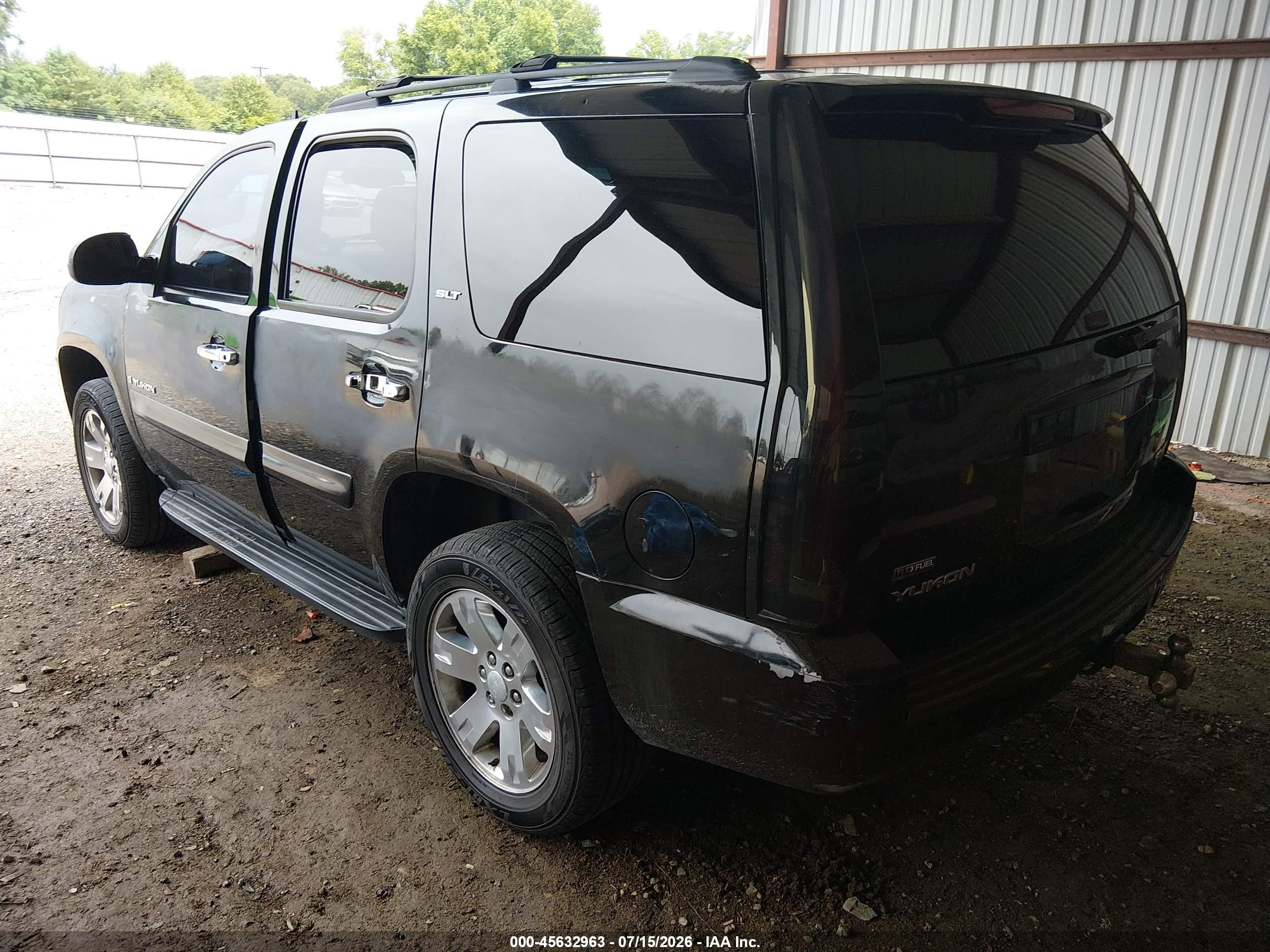 2007 Gmc Yukon Slt Black vin: 1GKFC13067J405520
