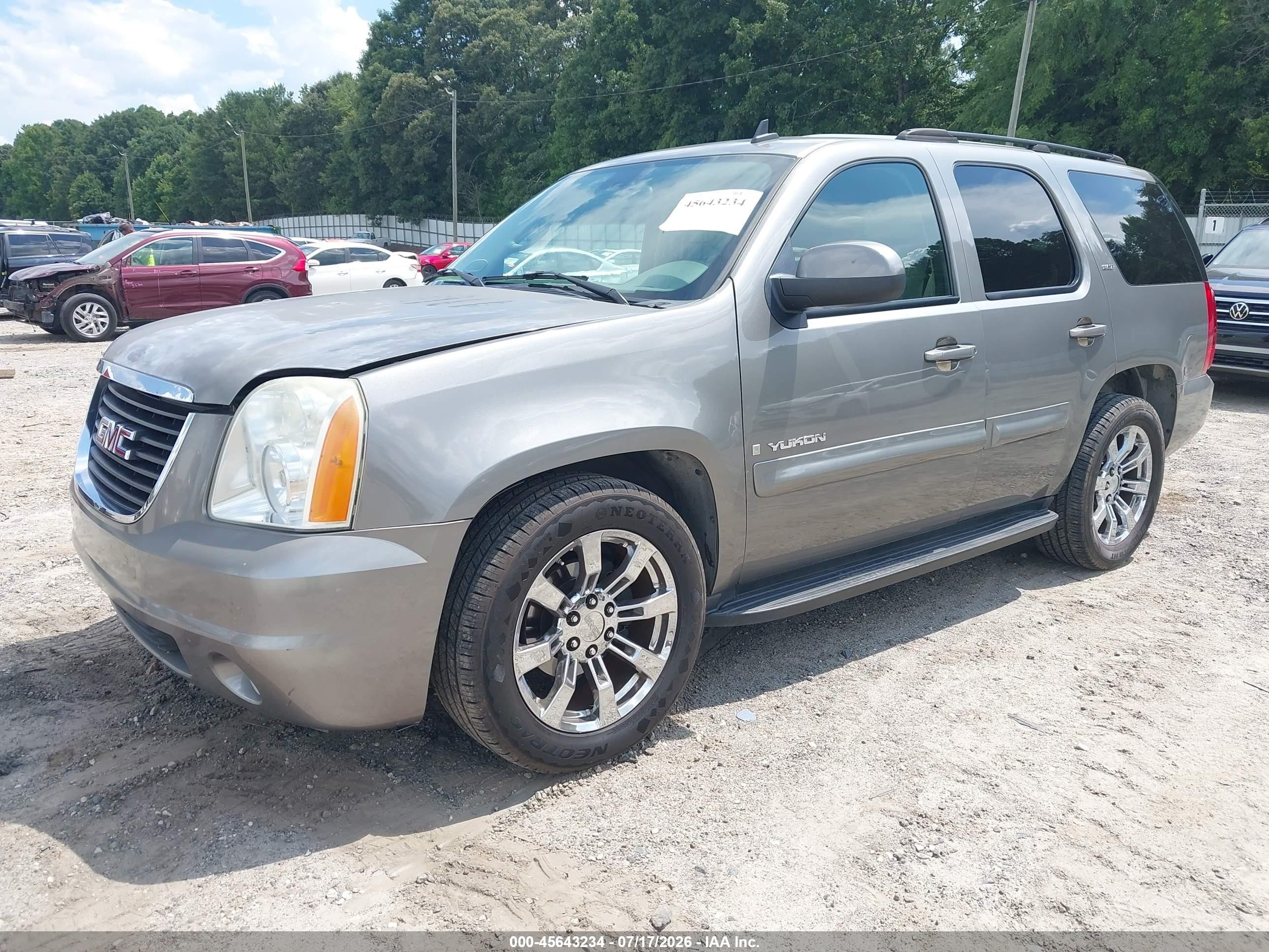 2007 Gmc Yukon Slt Gray vin: 1GKFC13097J182888