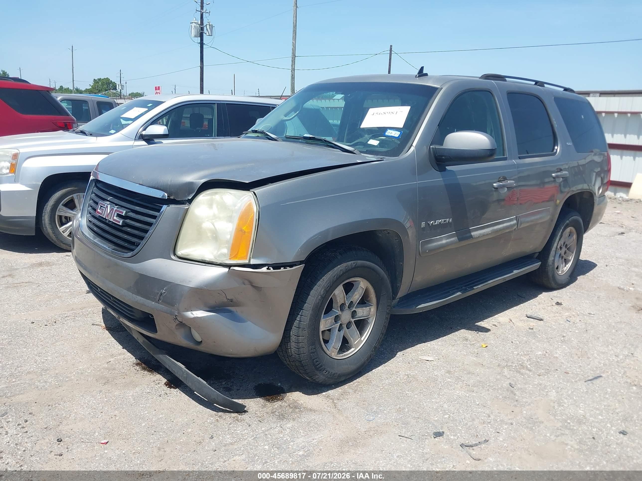 2007 Gmc Yukon Slt Gray vin: 1GKFC130X7R310251