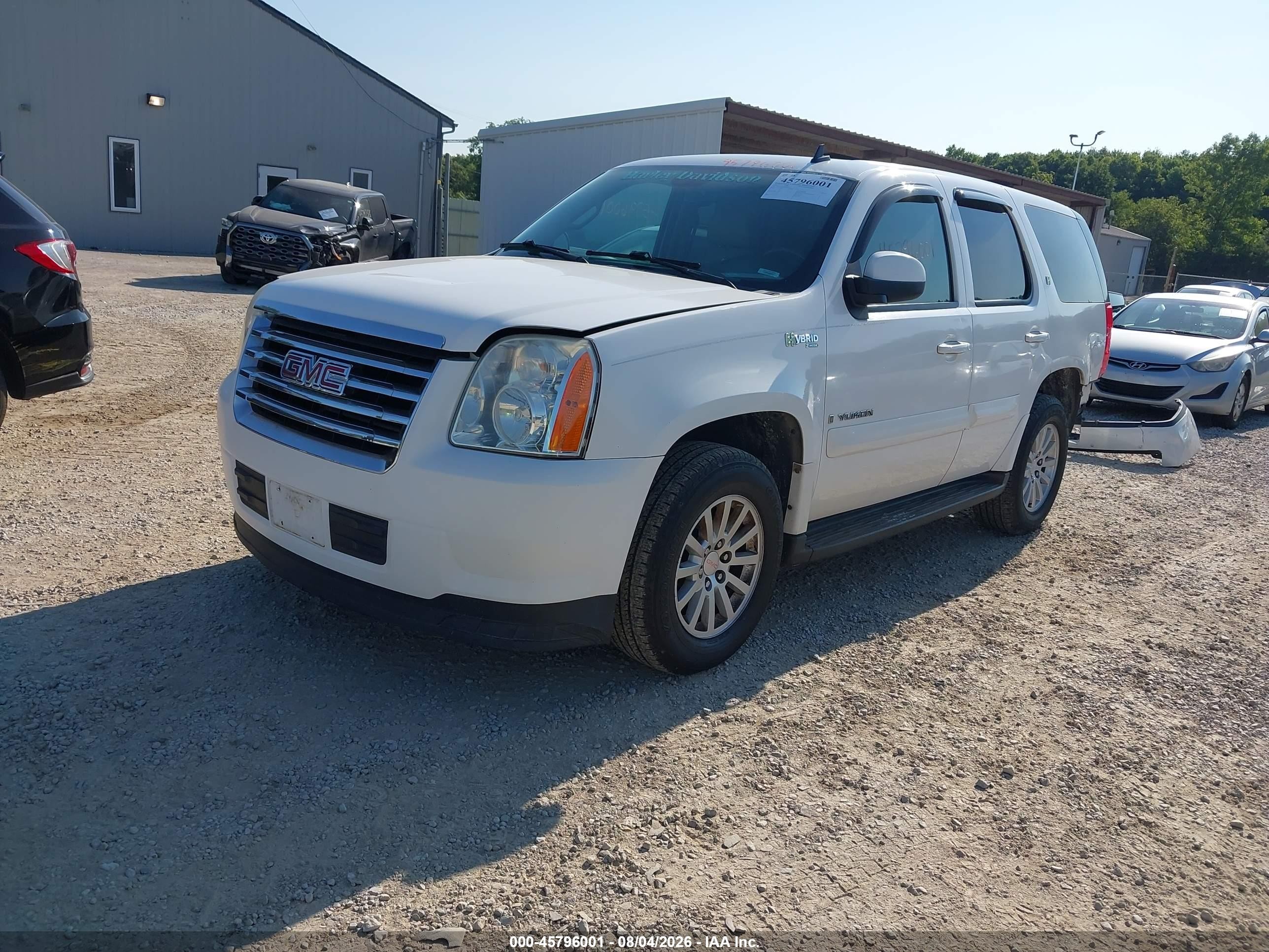 2009 Gmc Yukon Hybrid White vin: 1GKFC13569R100342