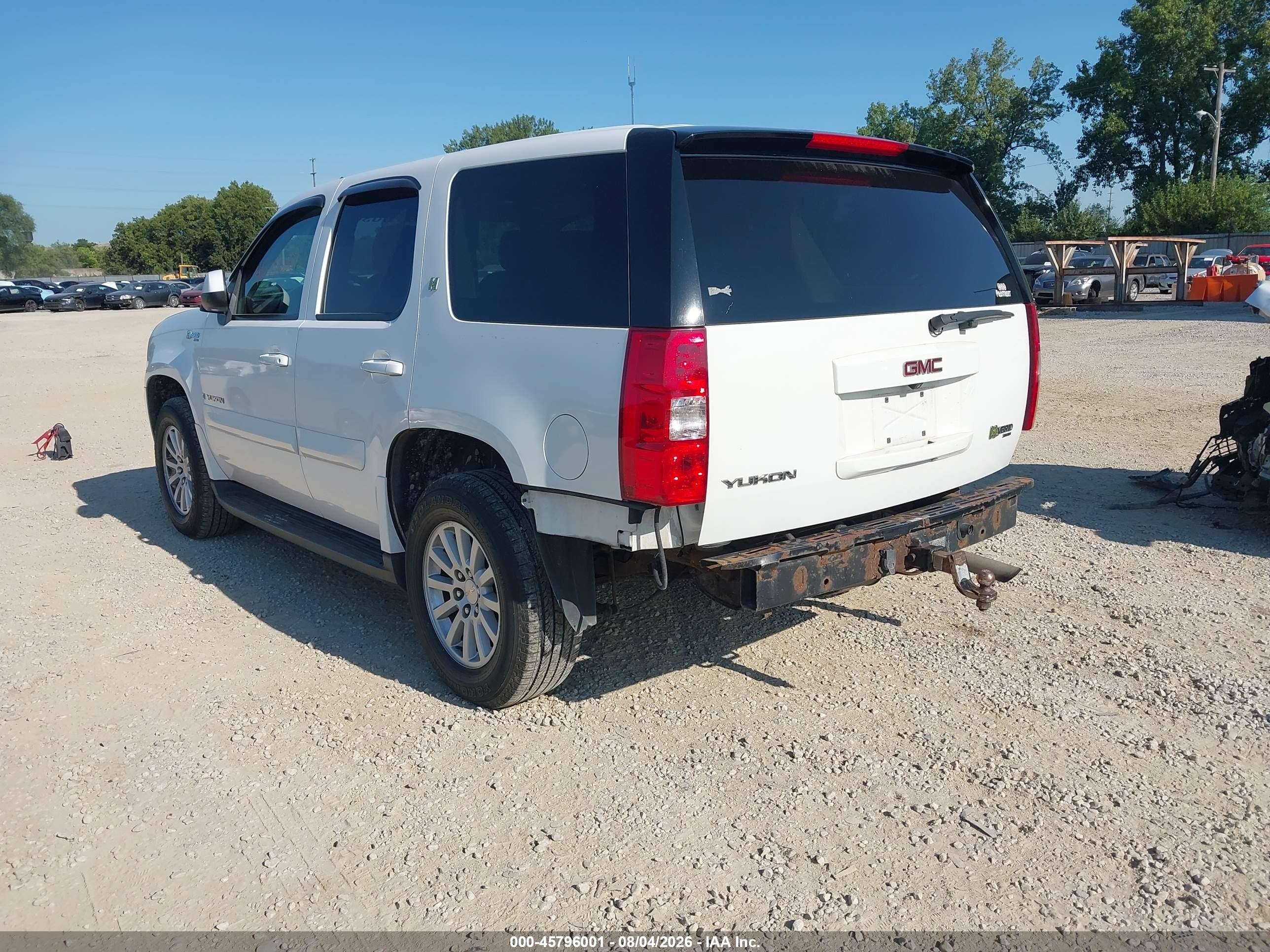 2009 Gmc Yukon Hybrid White vin: 1GKFC13569R100342