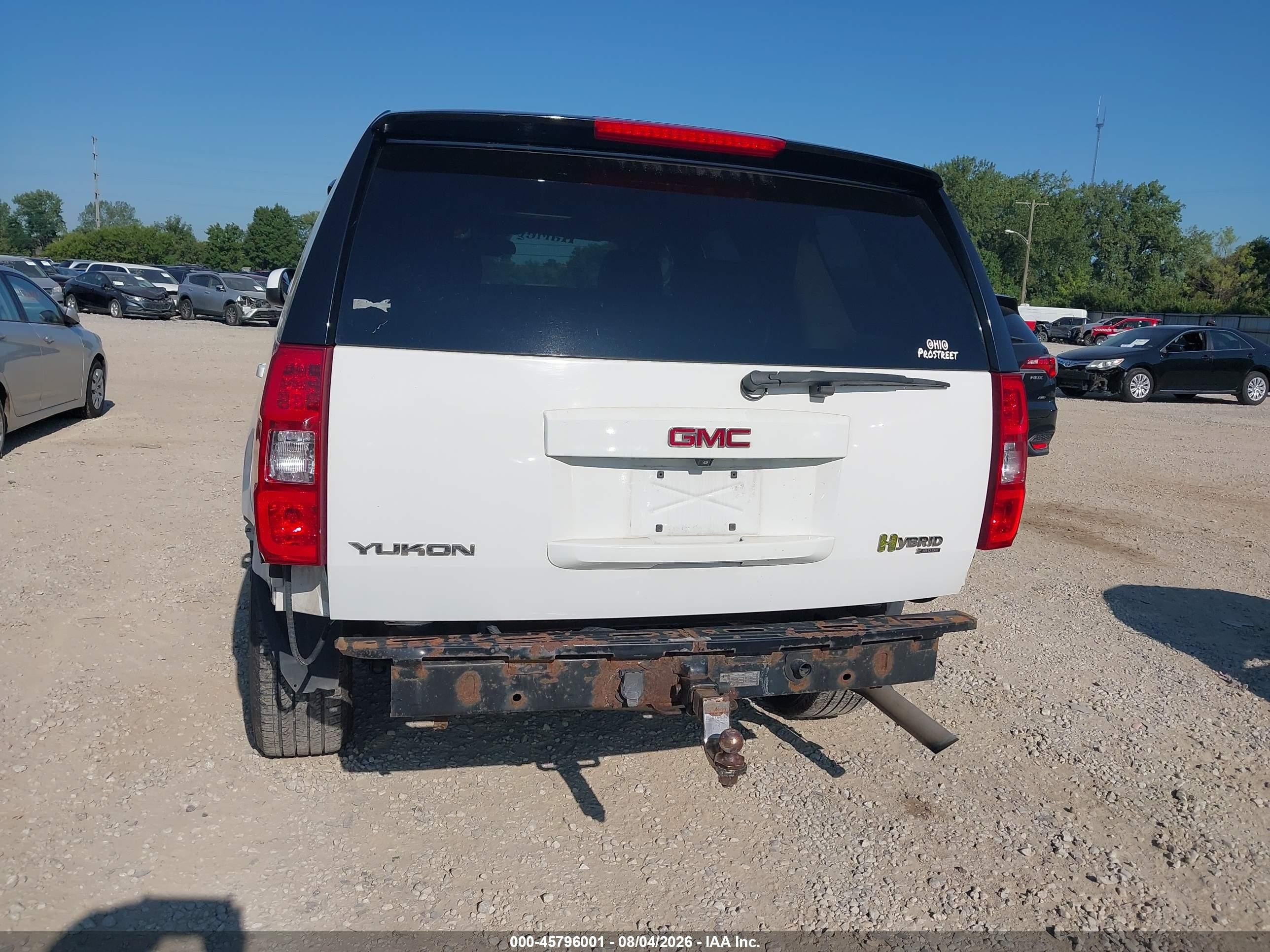 2009 Gmc Yukon Hybrid White vin: 1GKFC13569R100342