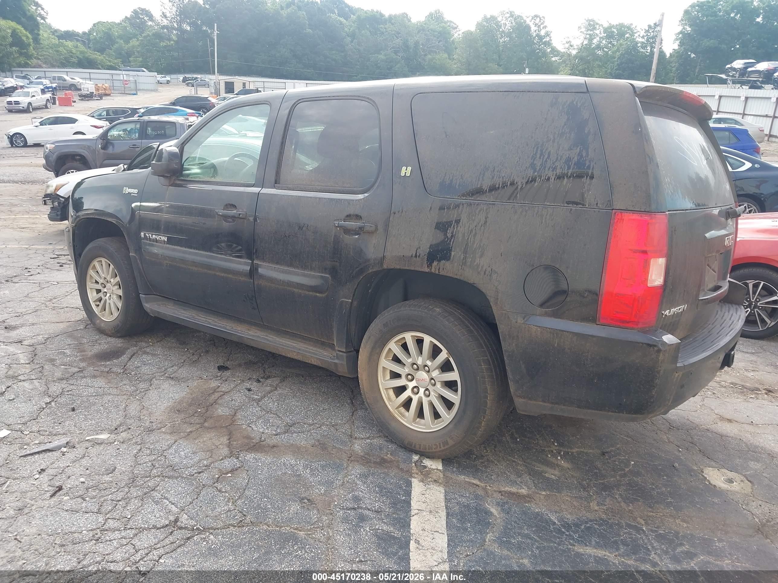 2008 Gmc Yukon Hybrid Black vin: 1GKFC135X8R206405
