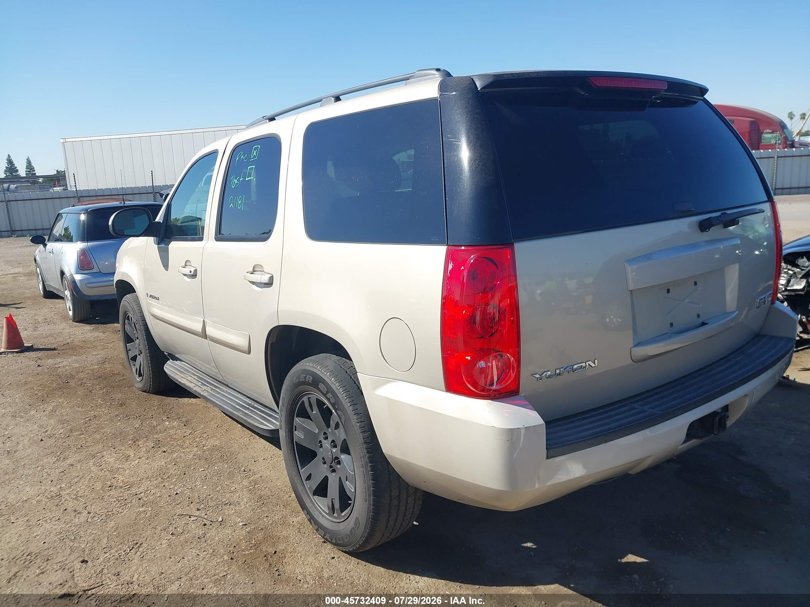 2007 Gmc Yukon Sle Champagne vin: 1GKFC13C27R413271