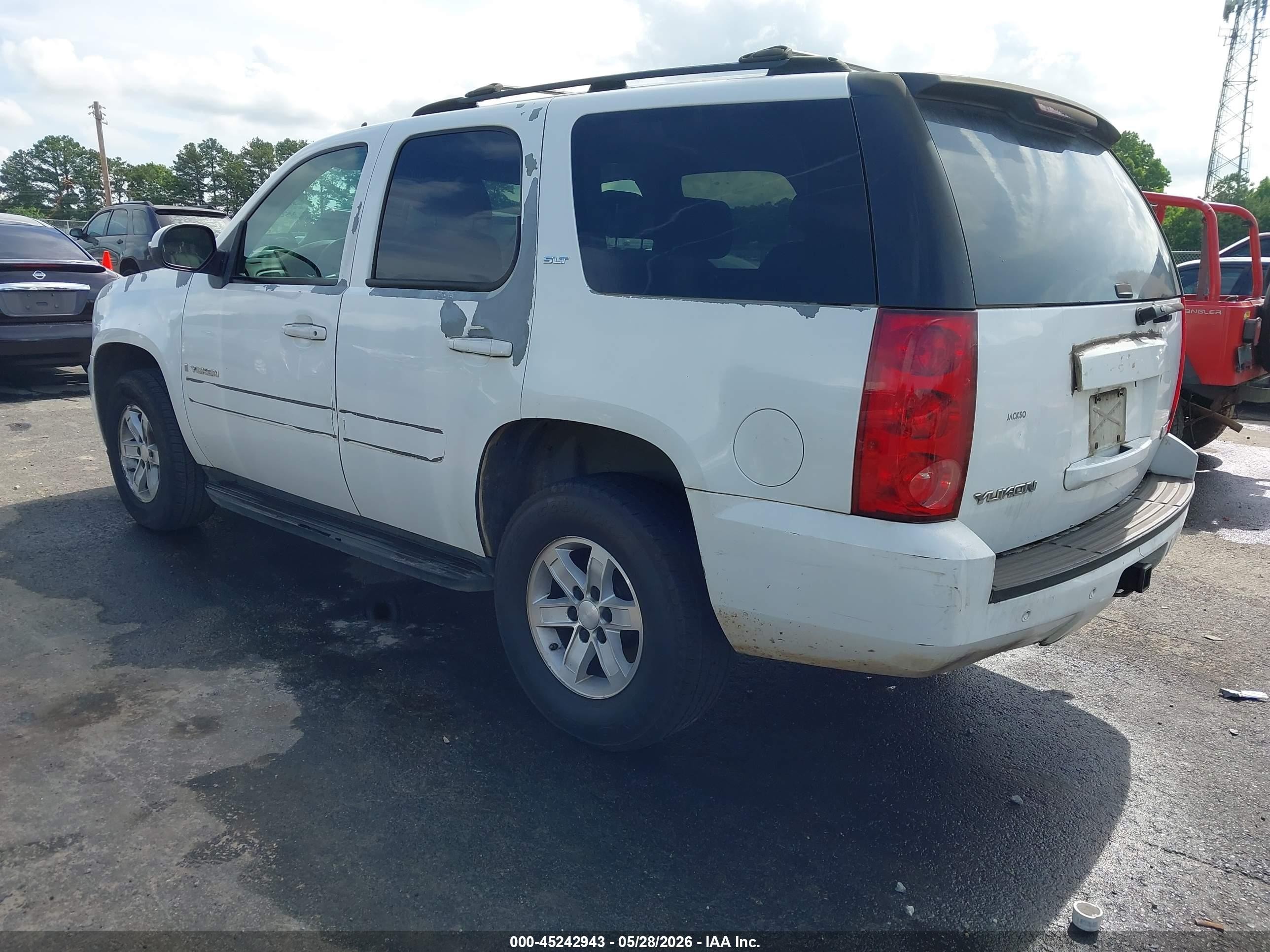 2007 Gmc Yukon Slt White vin: 1GKFC13J07J102662