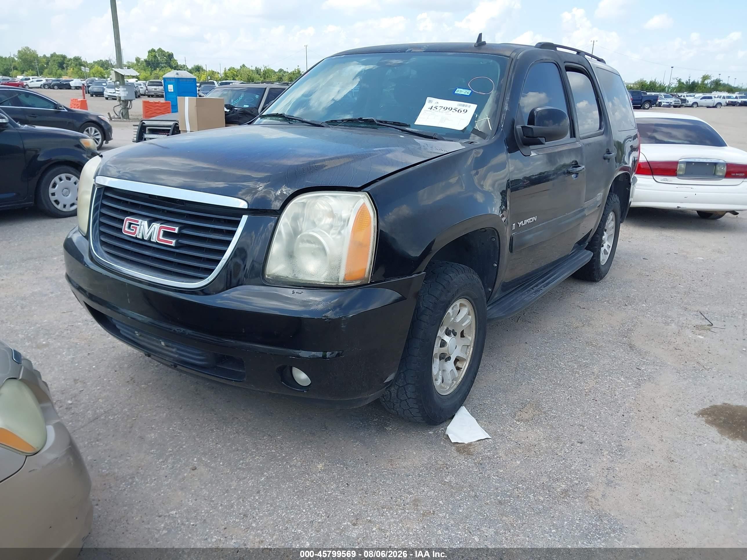 2008 Gmc Yukon Sle Black vin: 1GKFC13J18R189376
