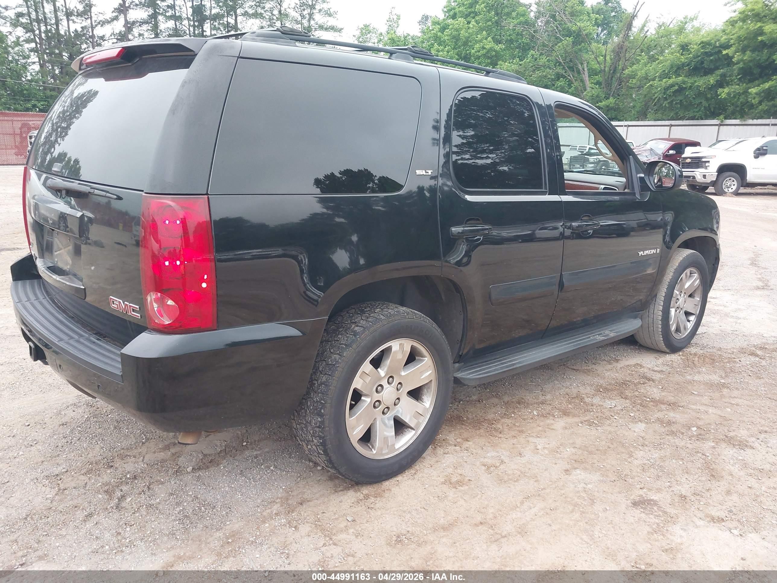 2007 Gmc Yukon Slt Black vin: 1GKFC13J37R355928
