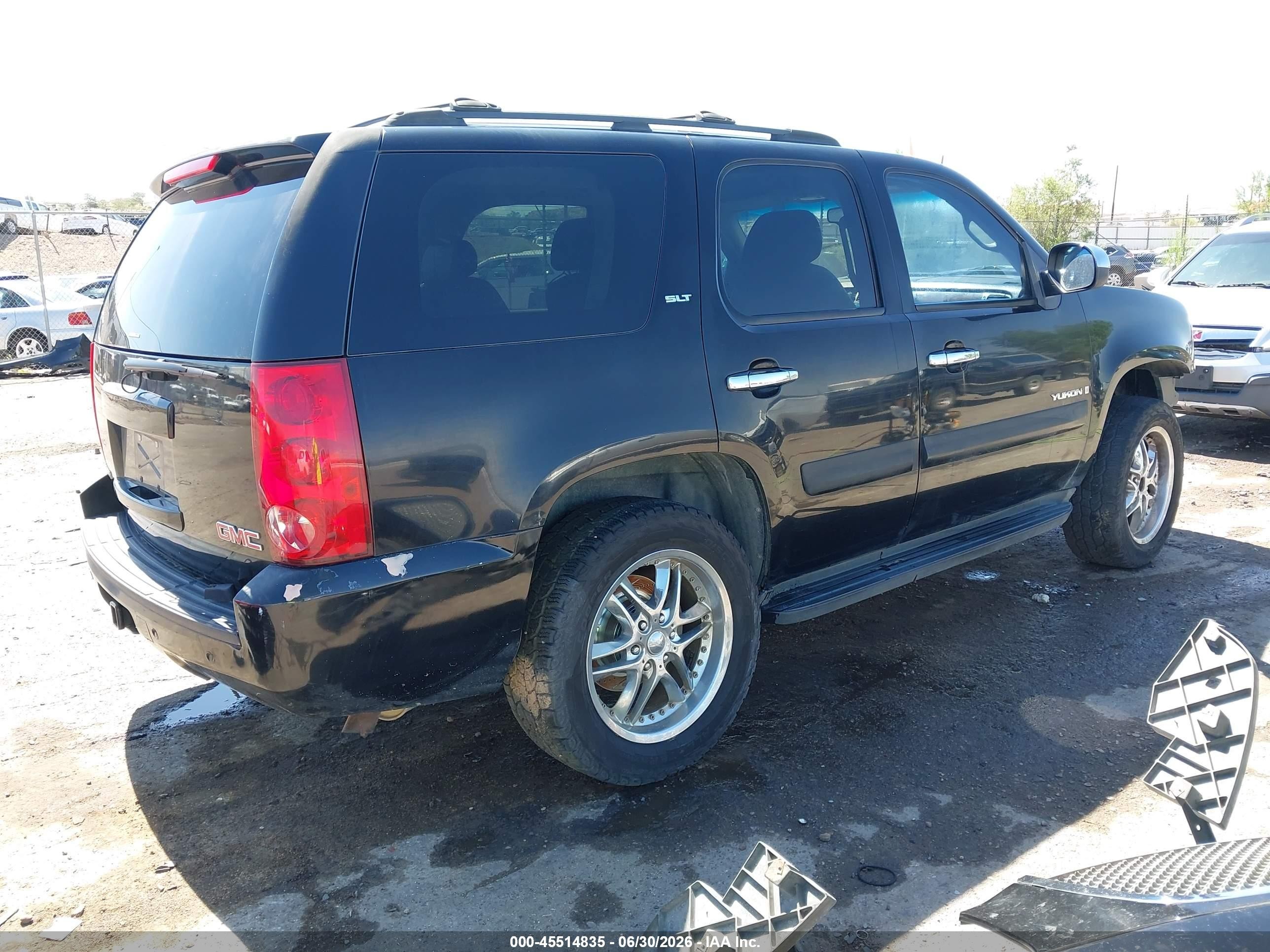 2007 Gmc Yukon Slt Black vin: 1GKFC13J67R154654