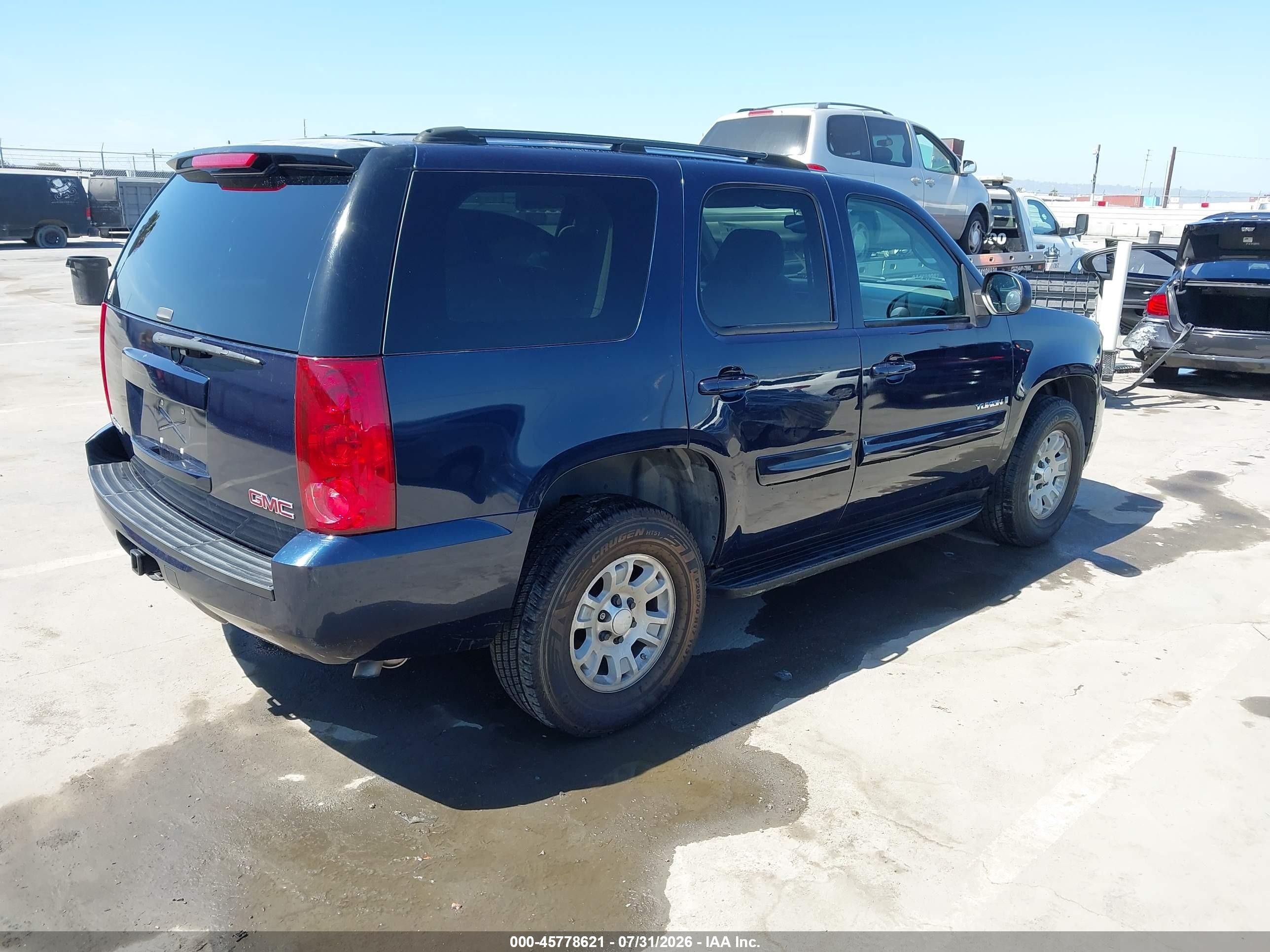 2007 Gmc Yukon Sle Blue vin: 1GKFC13J87R115807