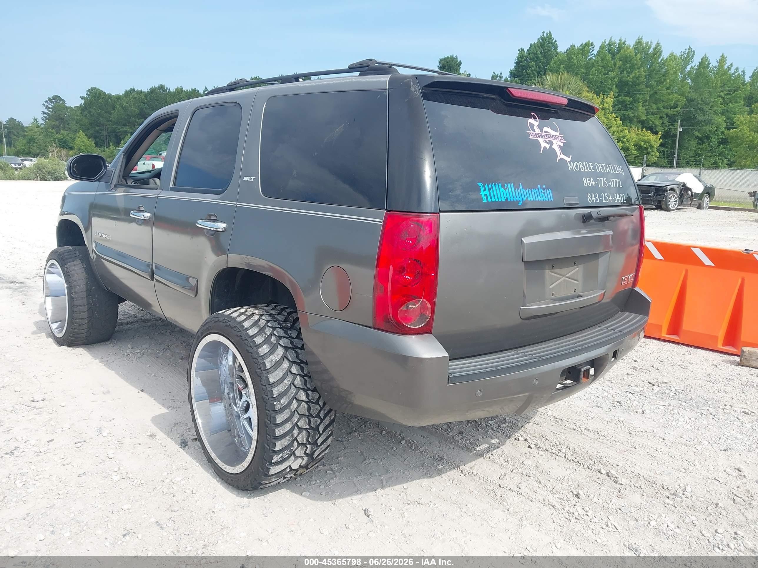 2007 Gmc Yukon Slt Gray vin: 1GKFC13J97R125715