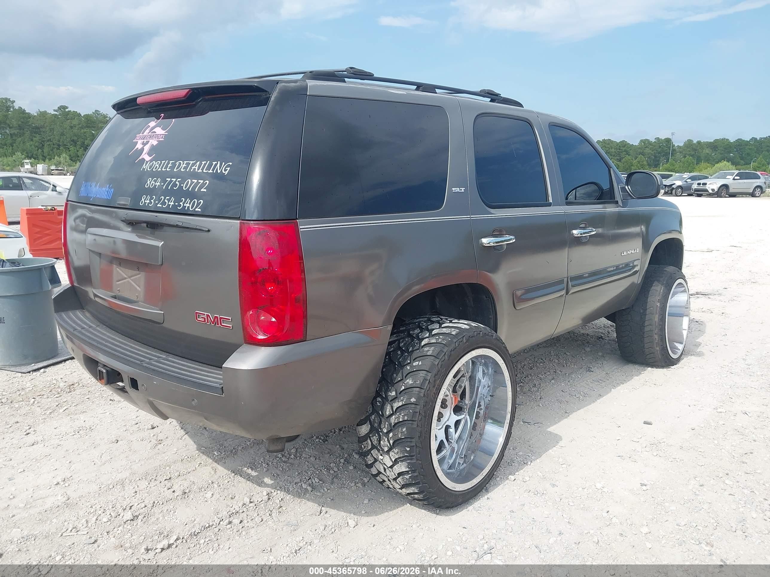 2007 Gmc Yukon Slt Gray vin: 1GKFC13J97R125715