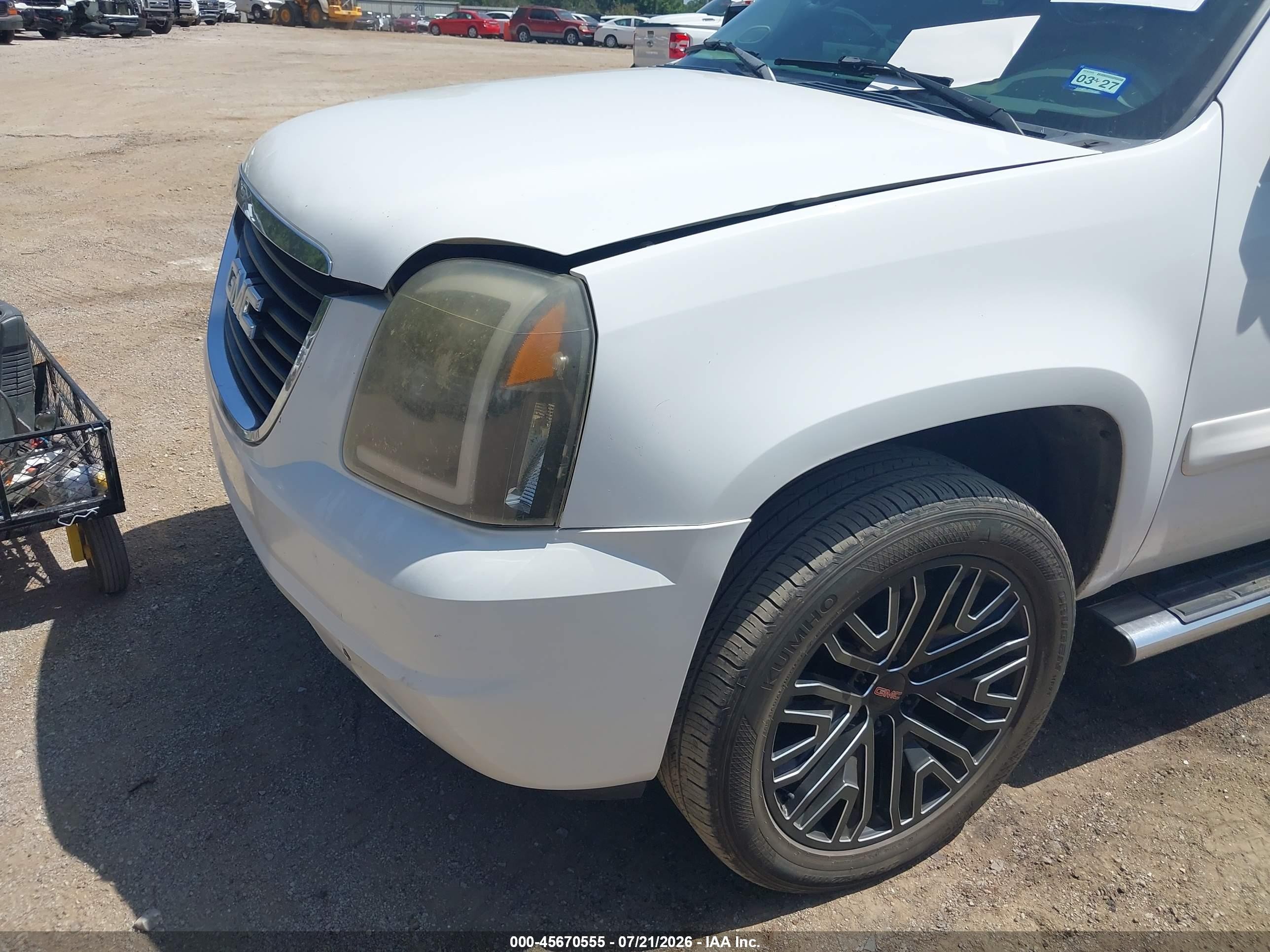 2007 Gmc Yukon Slt White vin: 1GKFC13J97R249709