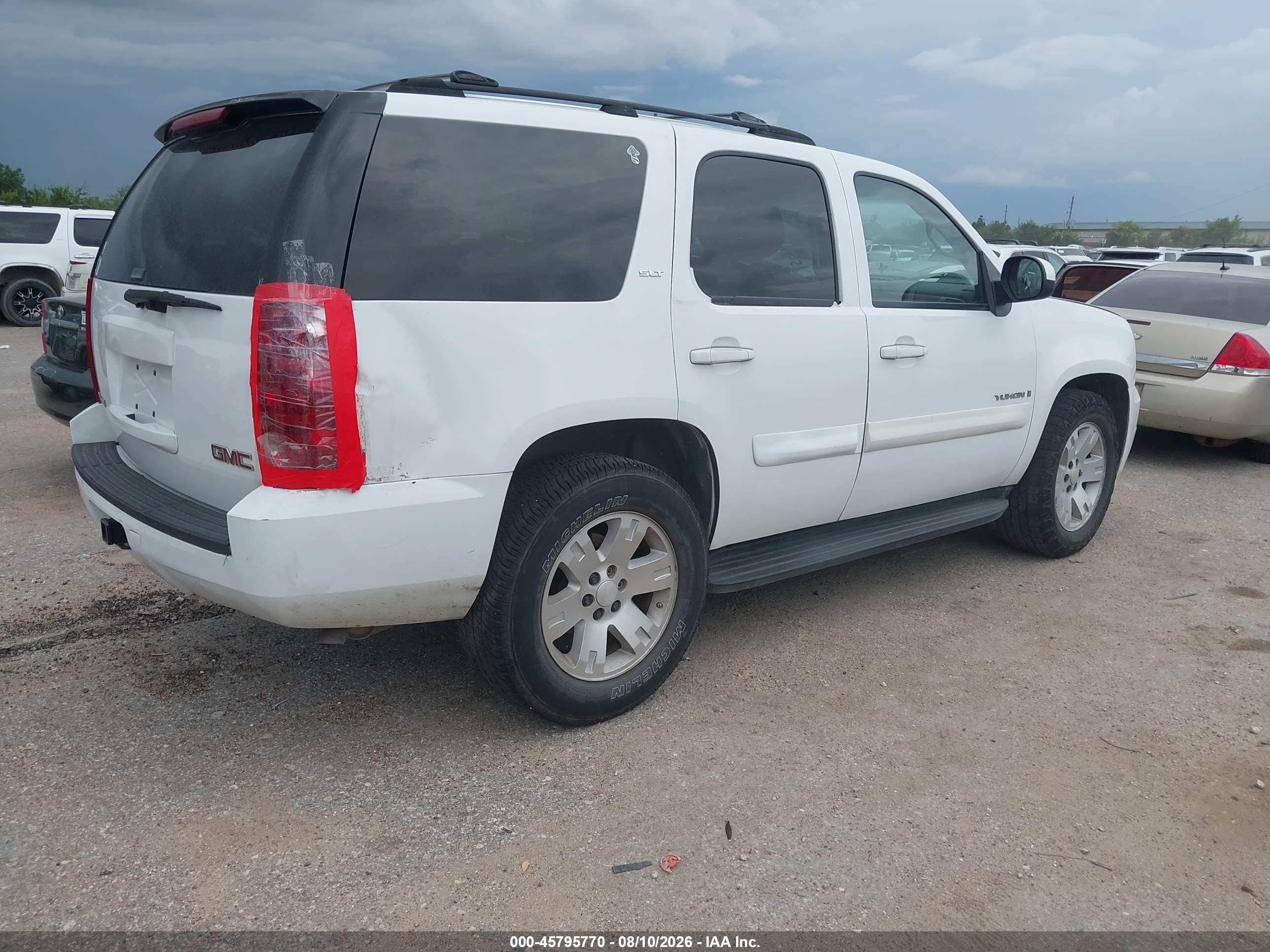 2007 Gmc Yukon Slt White vin: 1GKFC13J97R284735