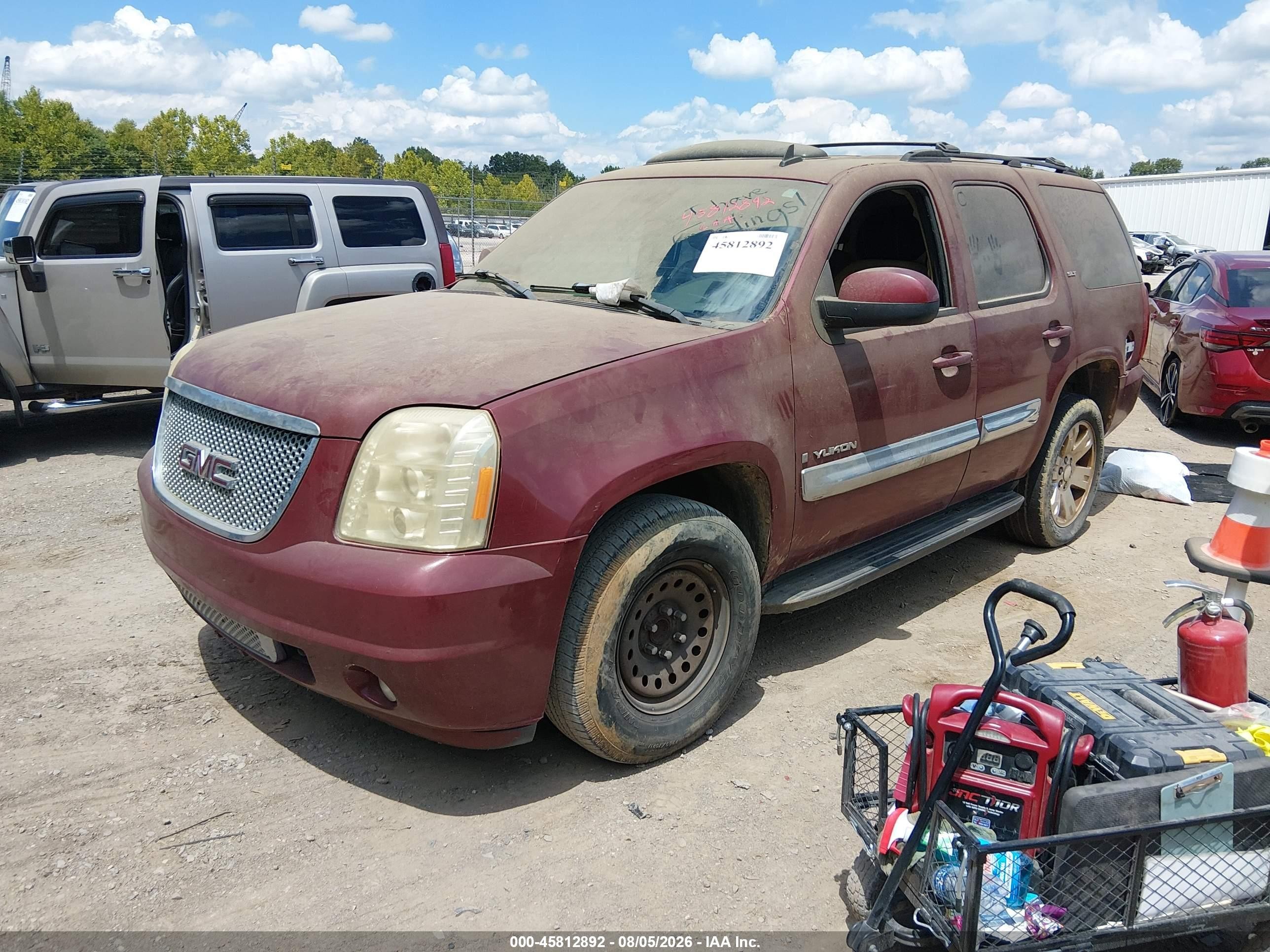 2007 Gmc Yukon Slt Maroon vin: 1GKFC13JX7J104449
