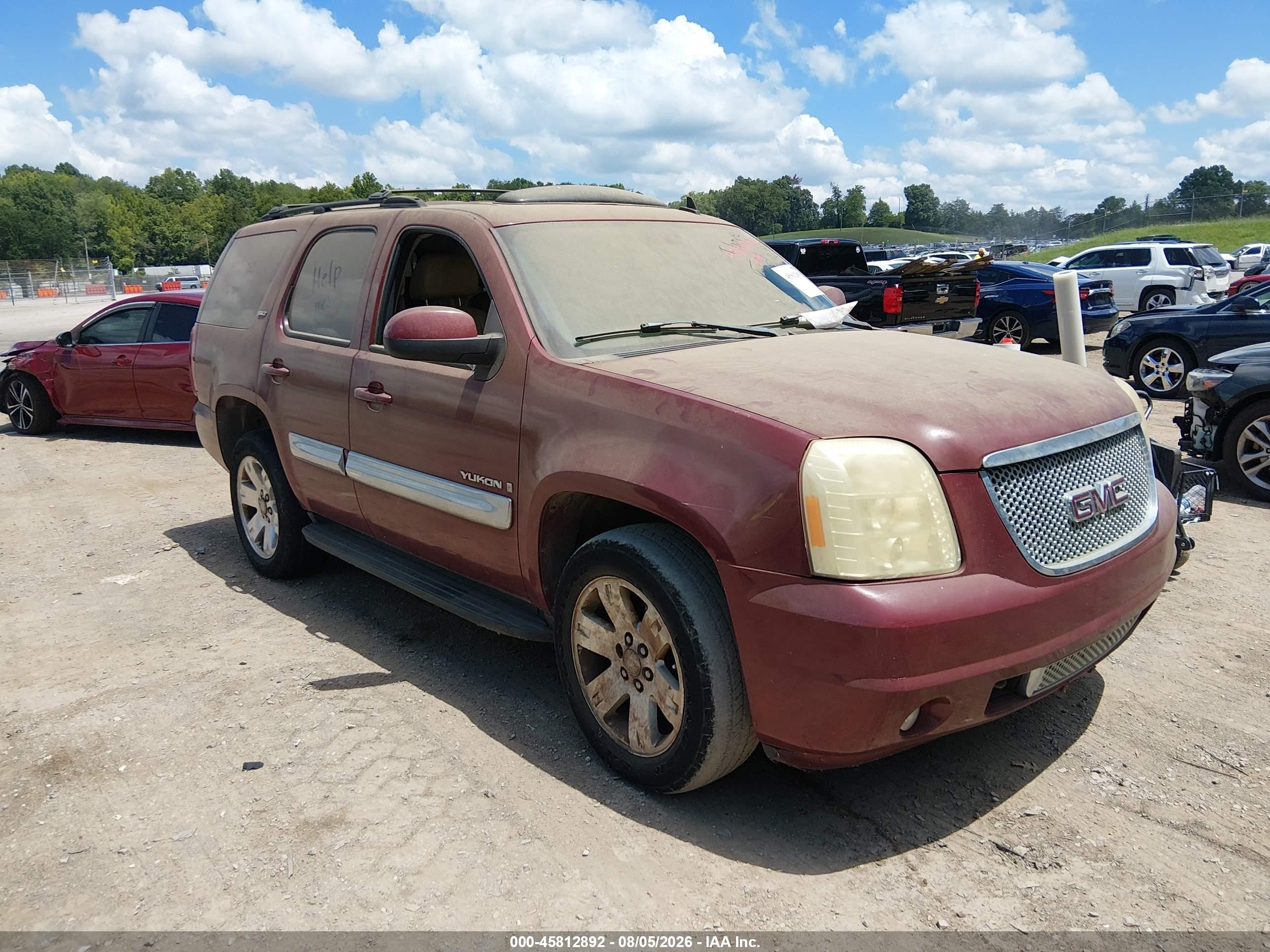 2007 Gmc Yukon Slt Maroon vin: 1GKFC13JX7J104449
