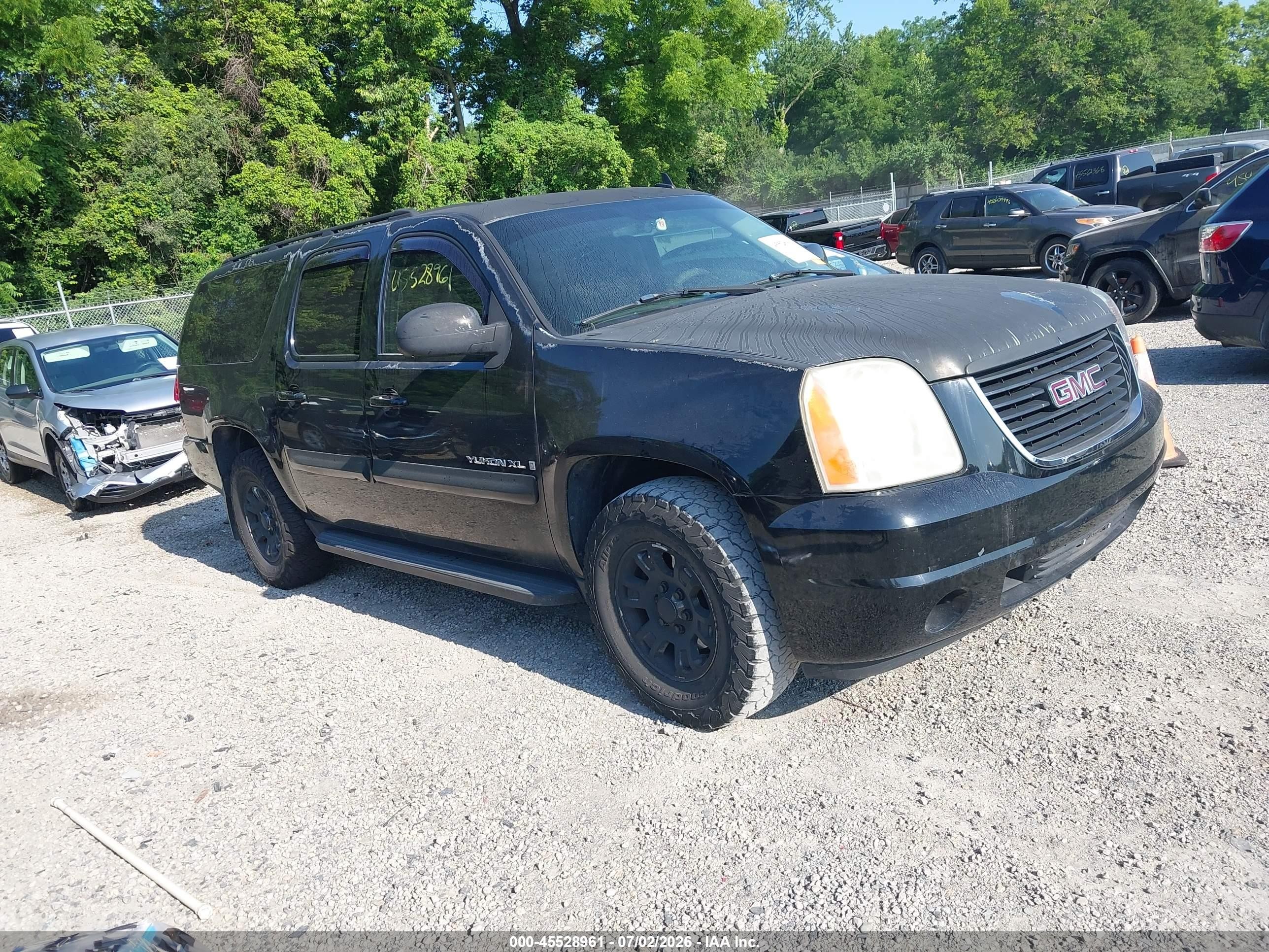 2008 Gmc Yukon Xl 1500 Sle Black vin: 1GKFC16J18J159515