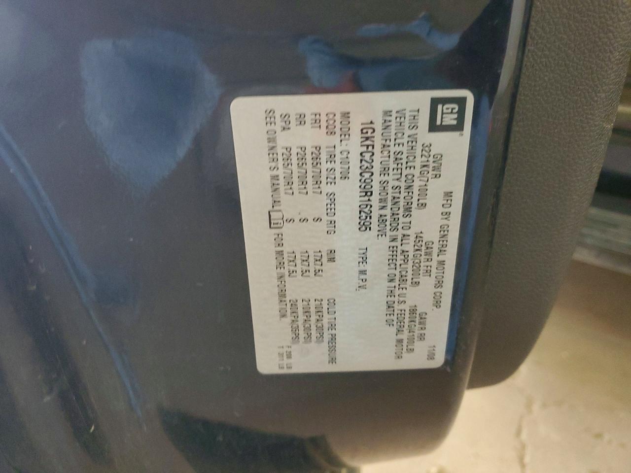 2009 Gmc Yukon Sle Blue vin: 1GKFC23C99R162595