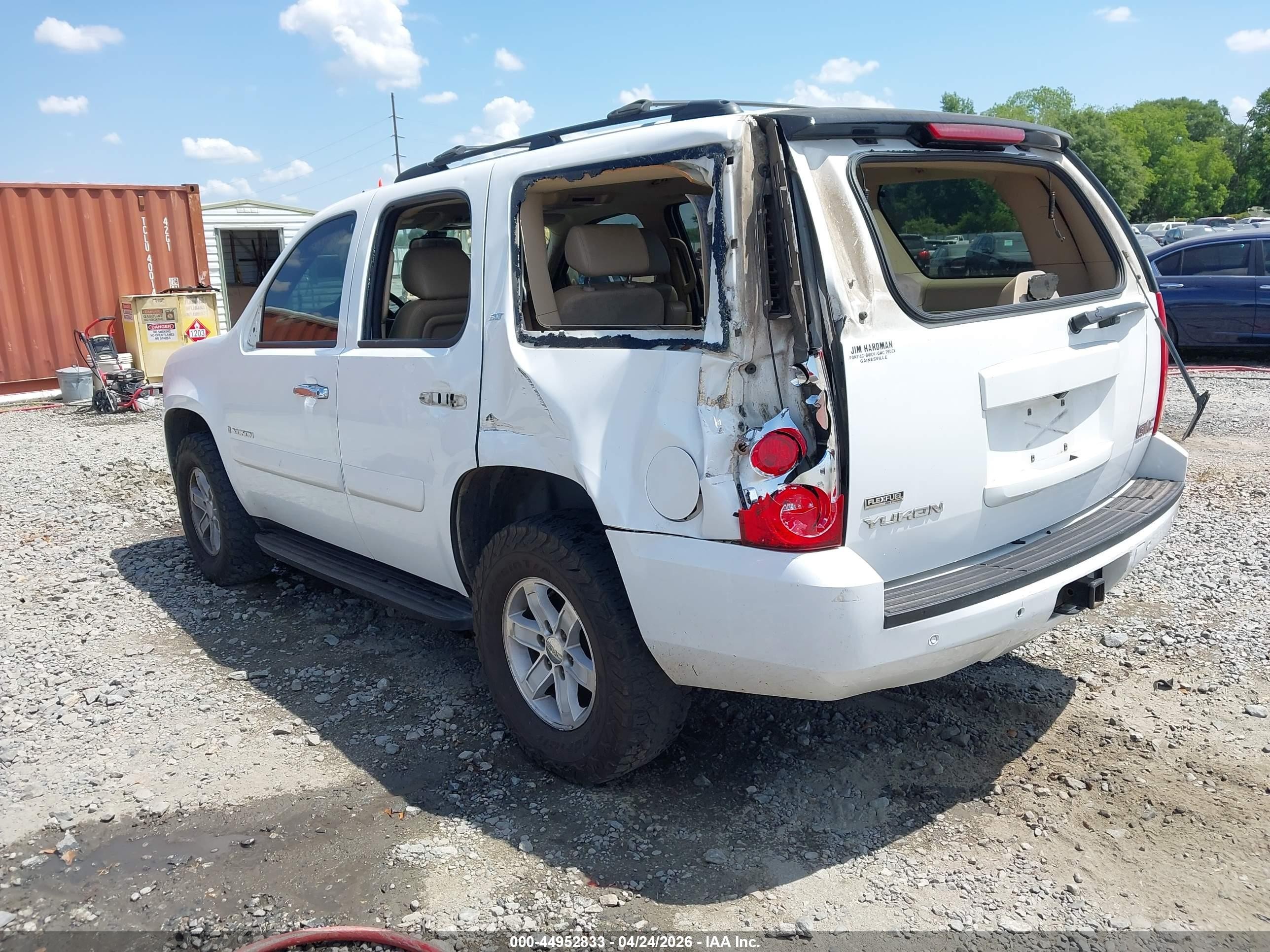 2009 Gmc Yukon Slt2 White vin: 1GKFC33039R154780