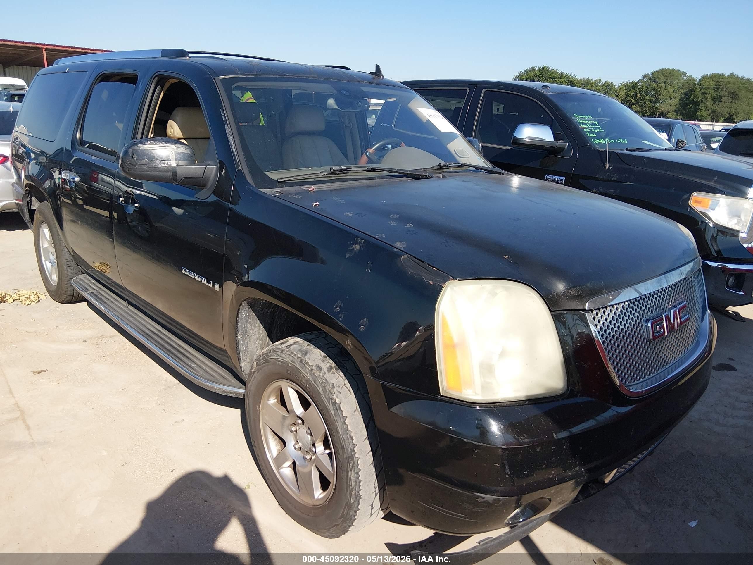 2008 Gmc Yukon Xl 1500 Denali Black vin: 1GKFC66868J168706