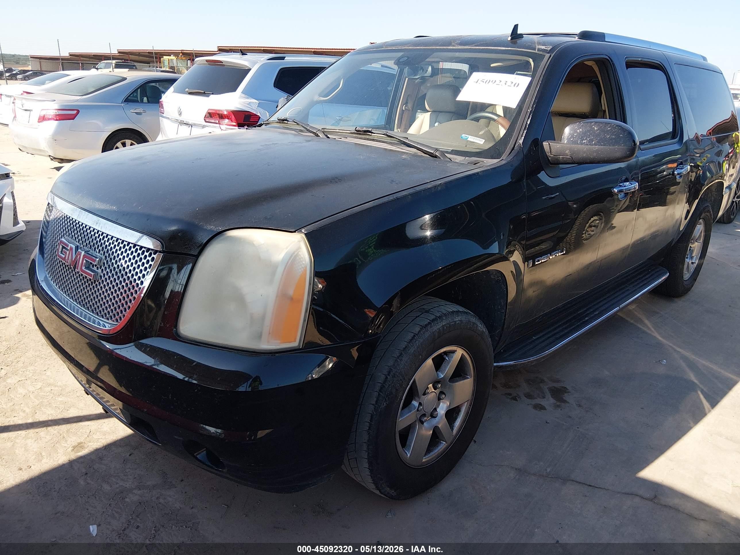 2008 Gmc Yukon Xl 1500 Denali Black vin: 1GKFC66868J168706