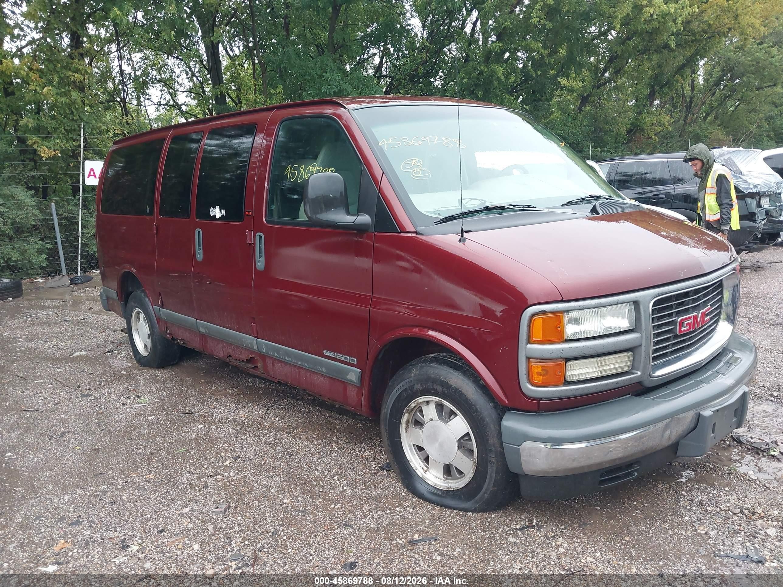 2002 Gmc Savana Passenger Standard Темно-бордовый vin: 1GKFG15M021214141