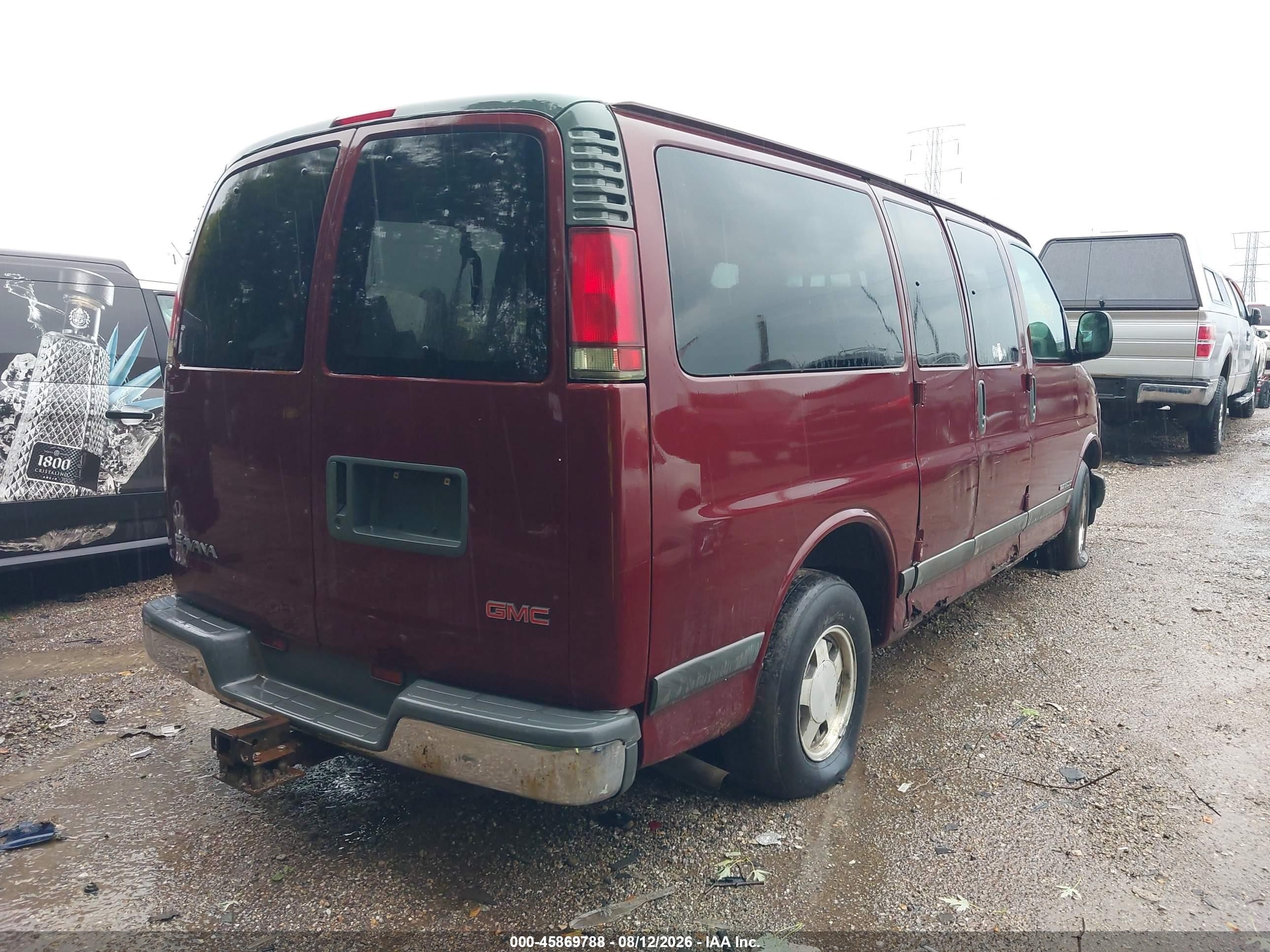 2002 Gmc Savana Passenger Standard Темно-бордовый vin: 1GKFG15M021214141