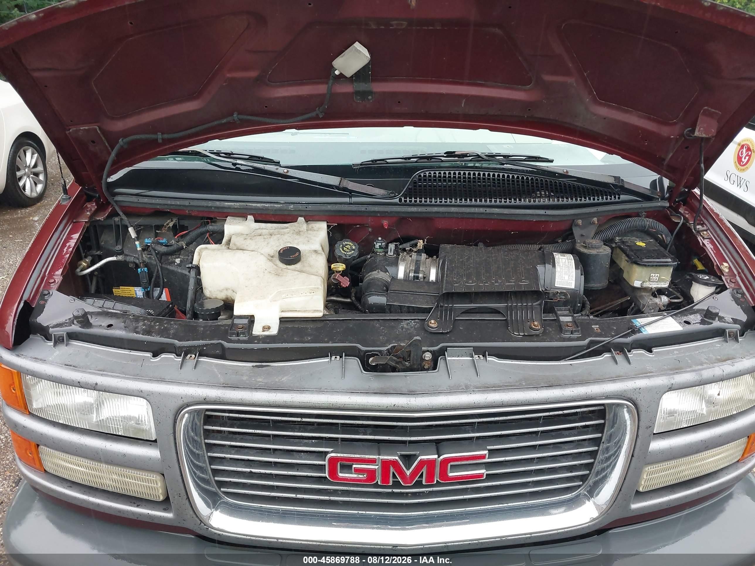 2002 Gmc Savana Passenger Standard Темно-бордовый vin: 1GKFG15M021214141