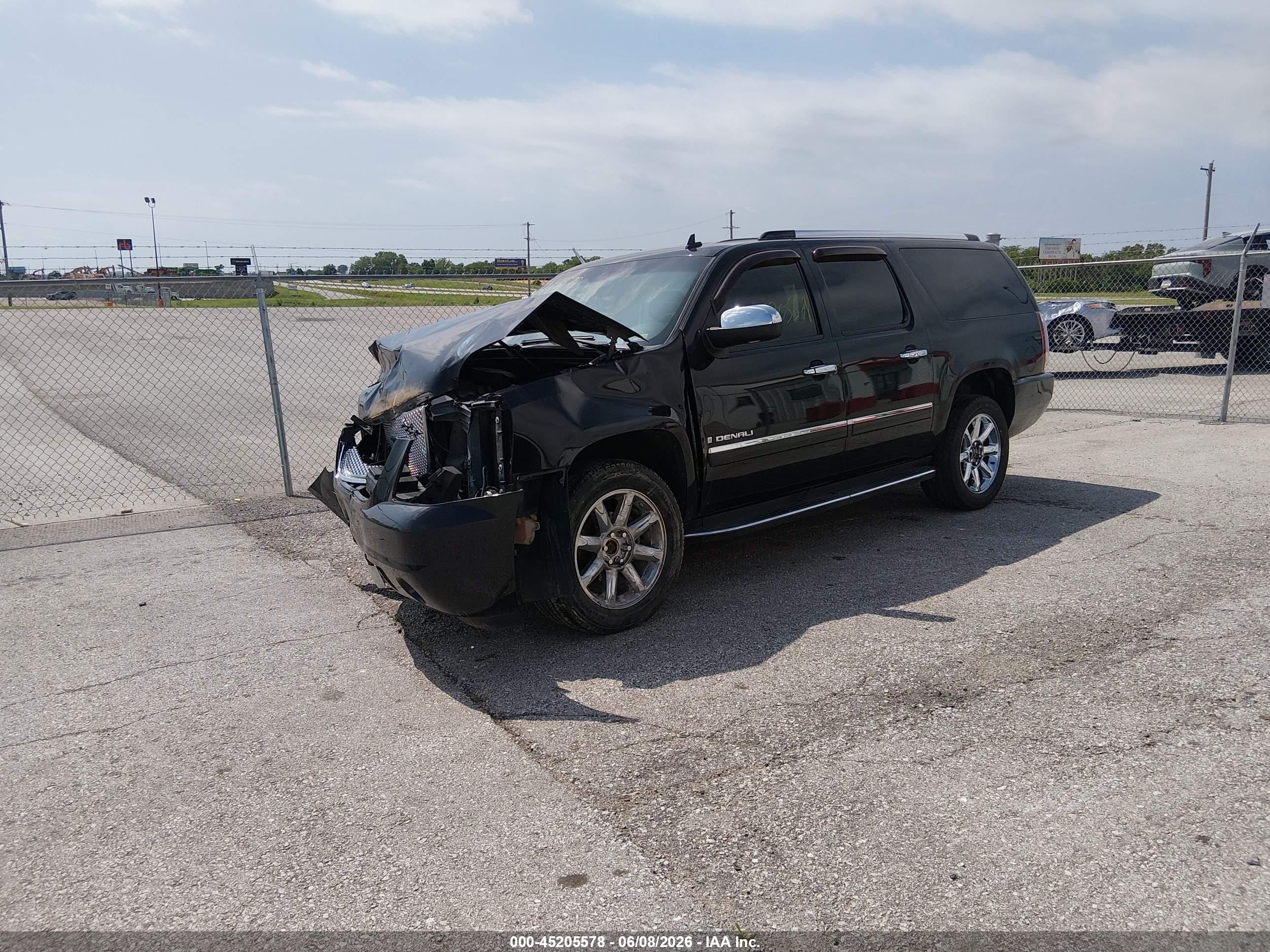 2009 Gmc Yukon Xl 1500 Denali Black vin: 1GKFK062X9R155276