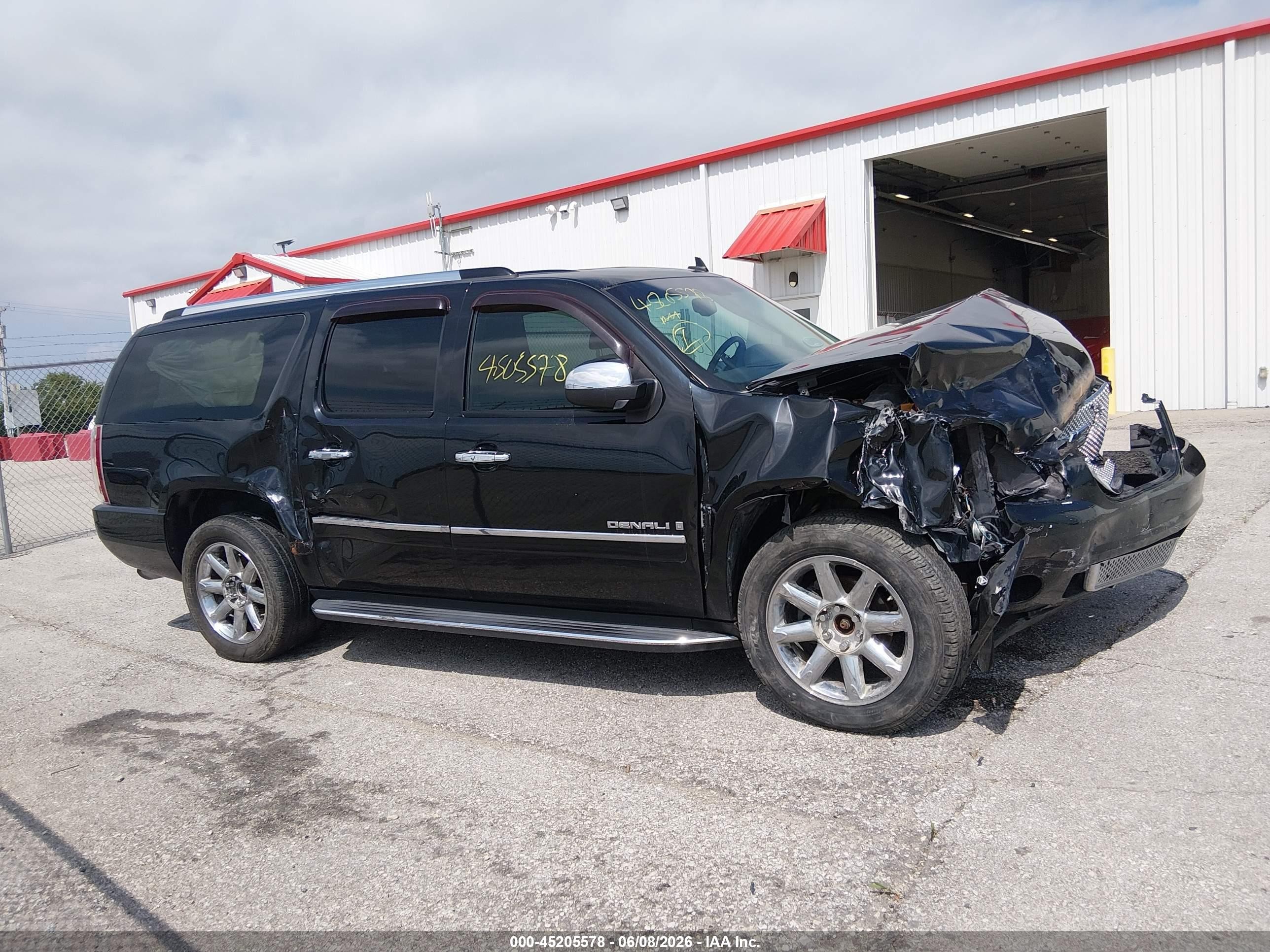 2009 Gmc Yukon Xl 1500 Denali Black vin: 1GKFK062X9R155276