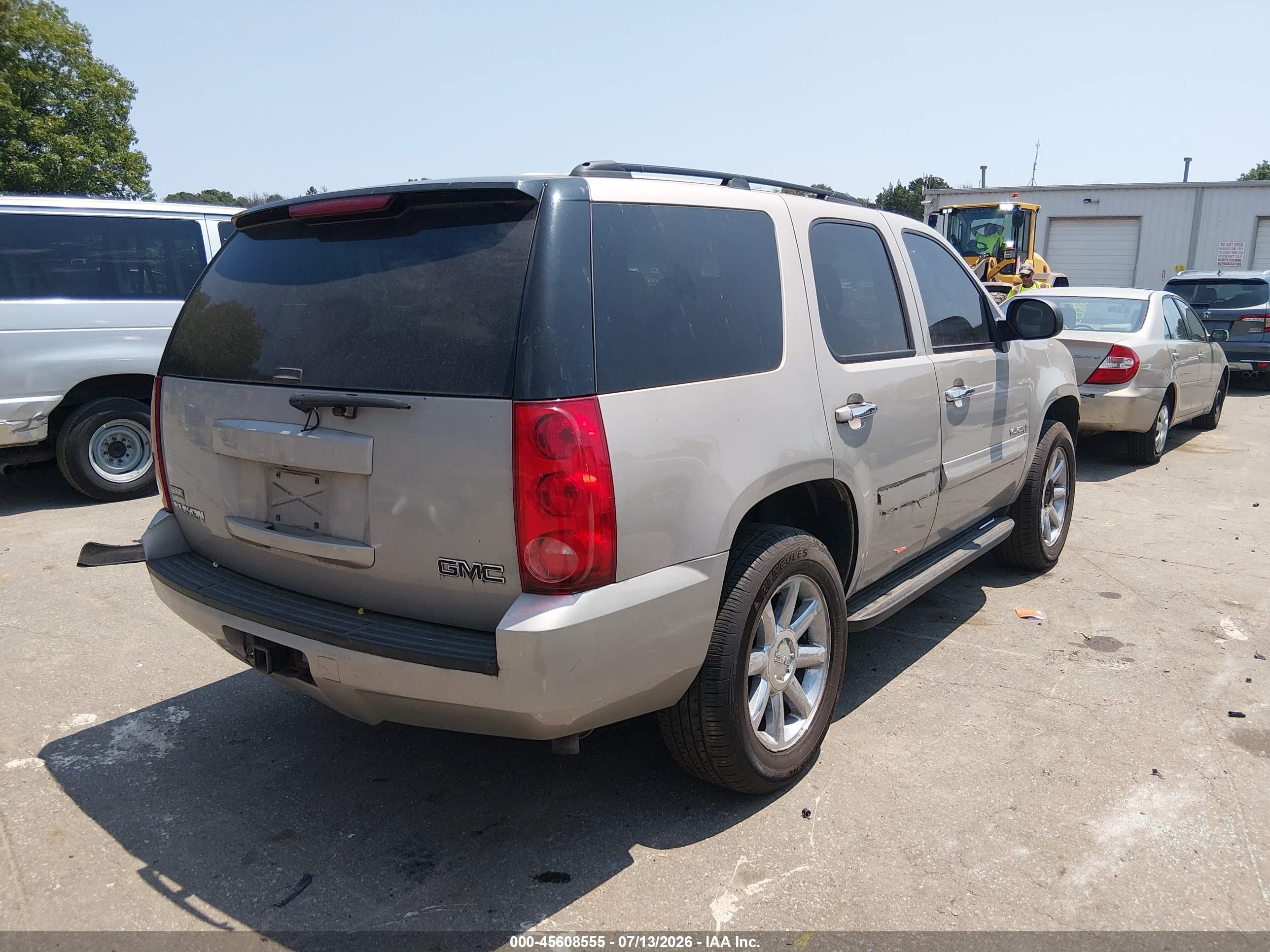 2007 Gmc Yukon Sle Gray vin: 1GKFK13007J341333