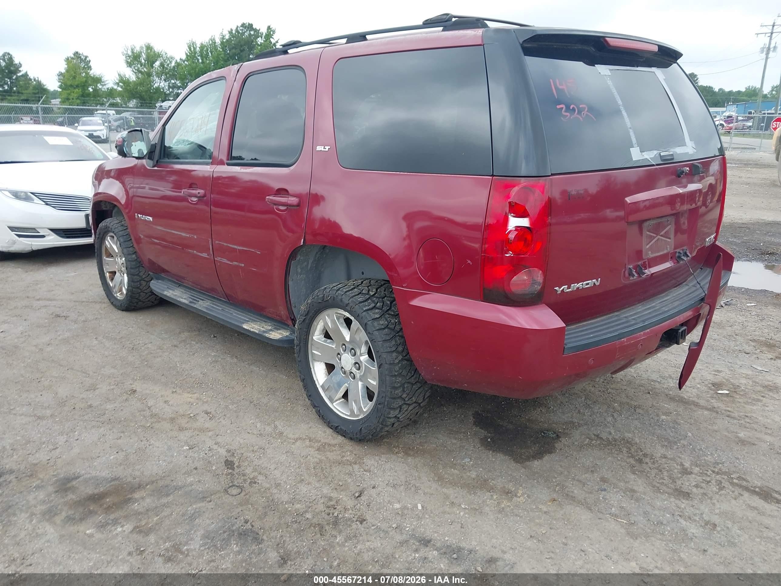 2007 Gmc Yukon Slt Red vin: 1GKFK13017J145322