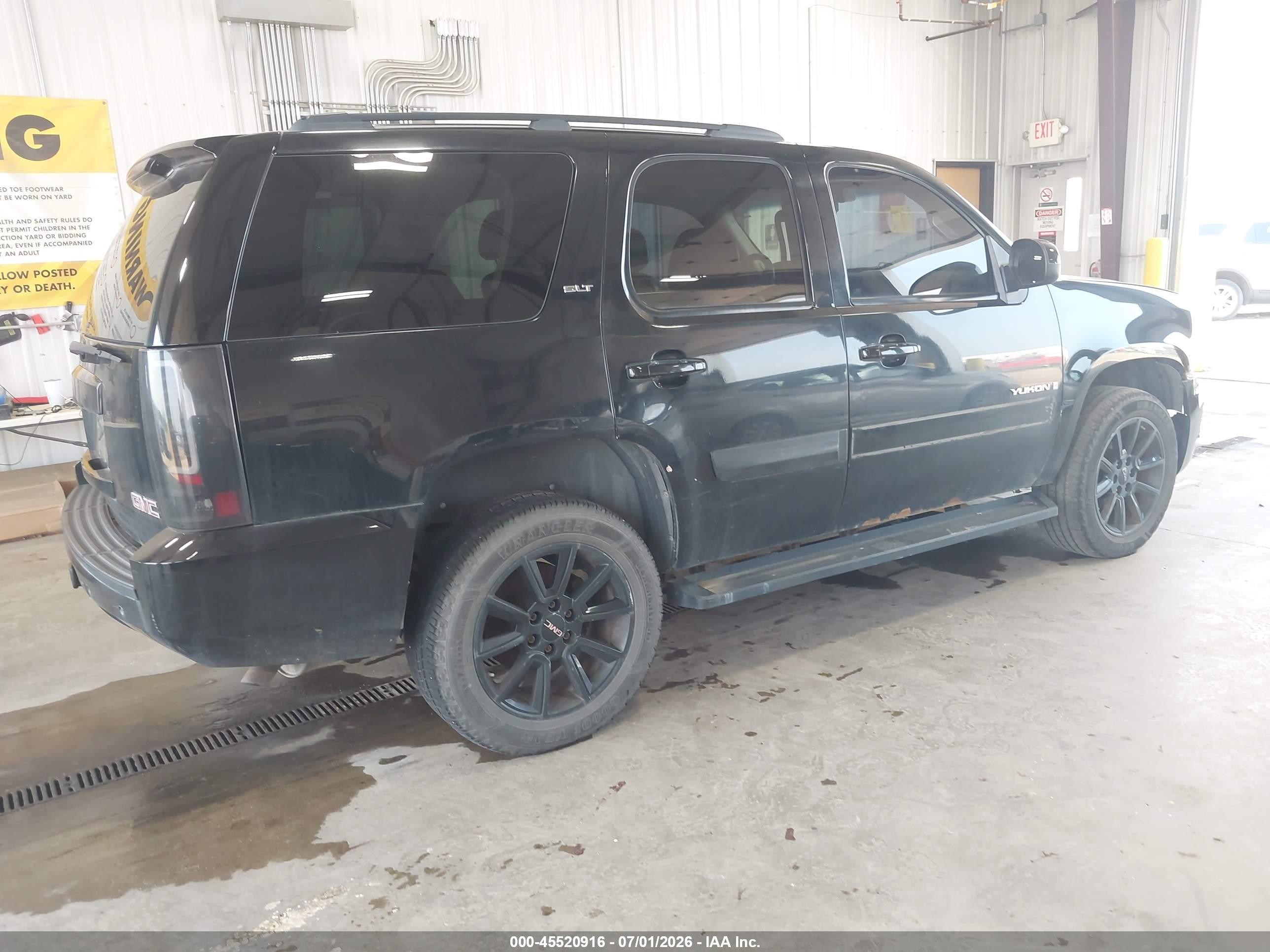 2008 Gmc Yukon Slt Black vin: 1GKFK13018J227083