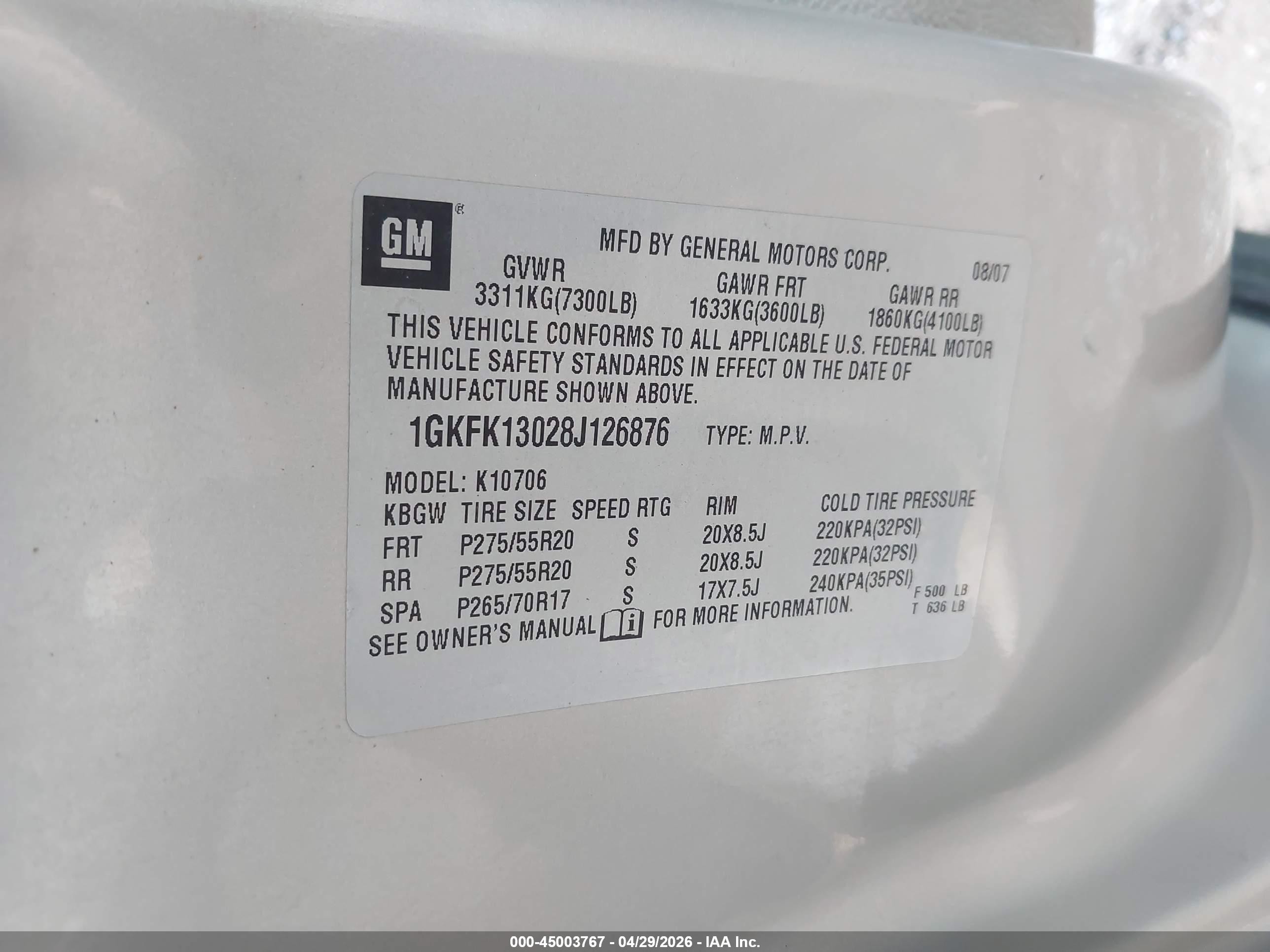 2008 Gmc Yukon Slt Серебряный vin: 1GKFK13028J126876