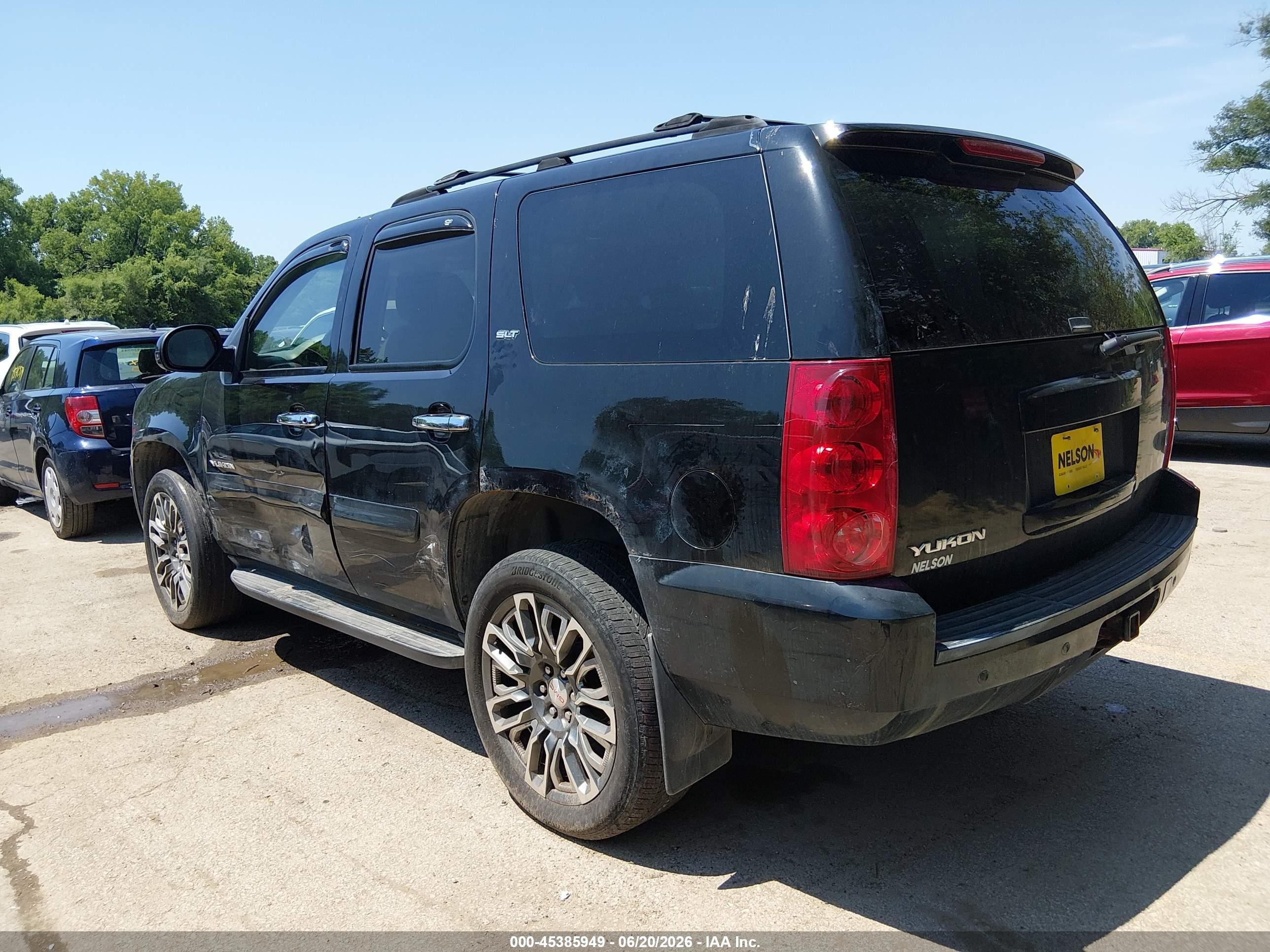 2007 Gmc Yukon Slt Black vin: 1GKFK13037R309302