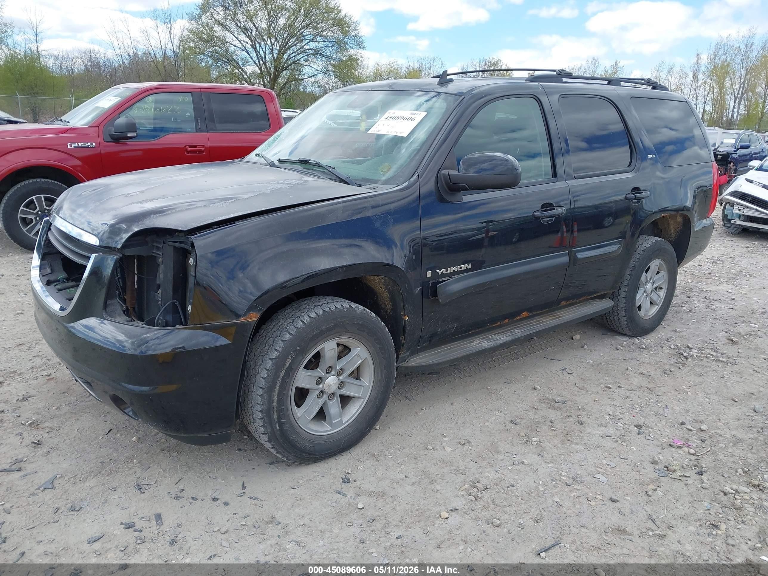 2008 Gmc Yukon Slt Black vin: 1GKFK13038J147896
